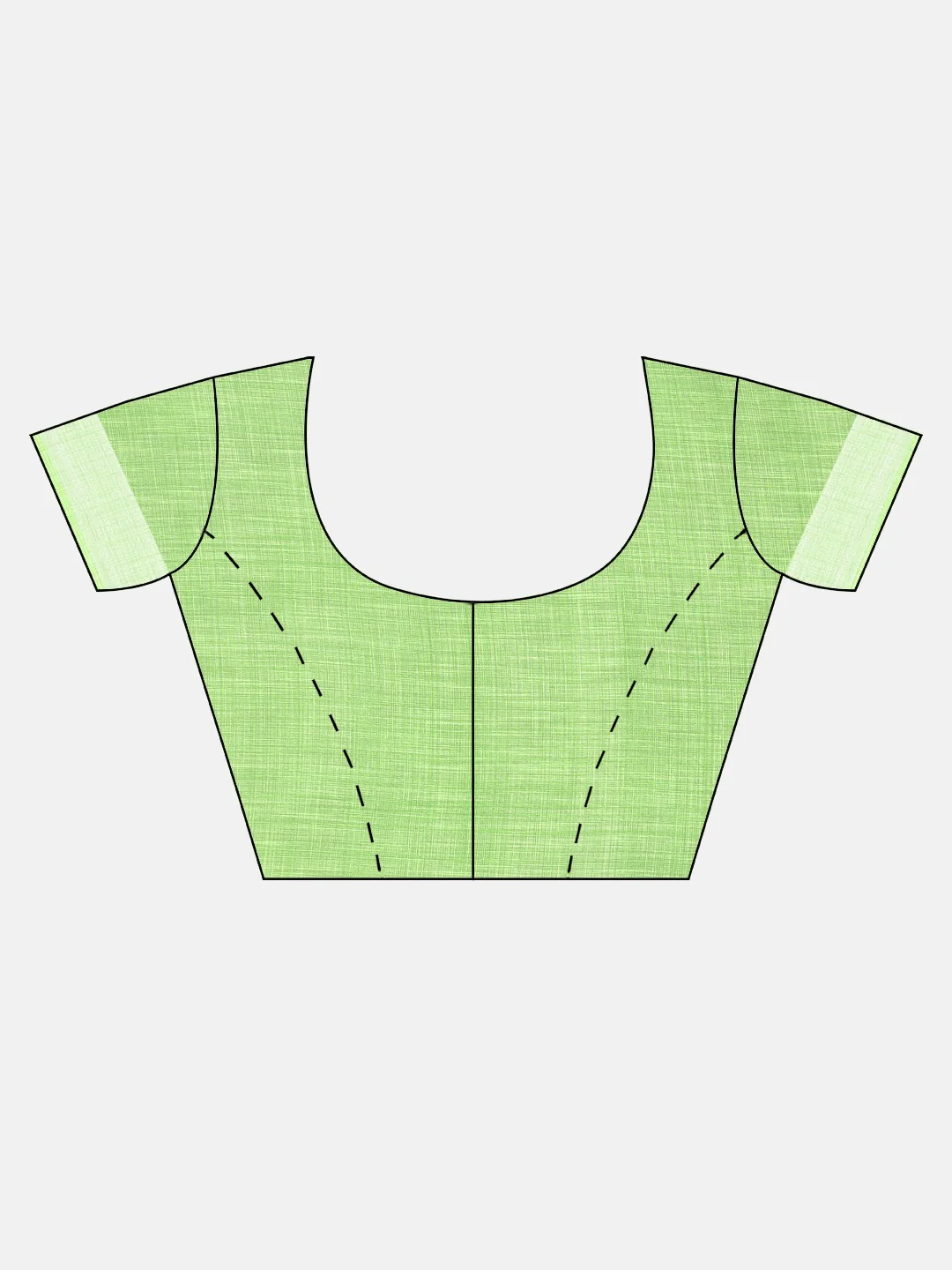 Neerus Green Printed Saree With Blouse - Image 5