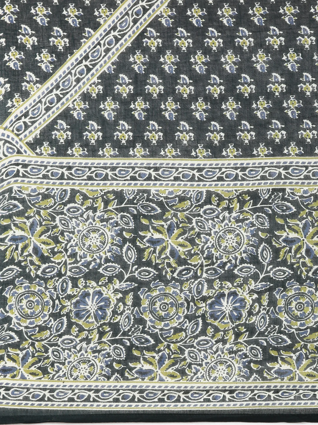 Neerus Green Printed Straight Kurta and Trousers With Dupatta - Image 7