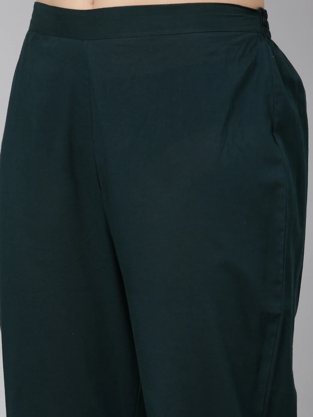 Neerus Green Regular Straight Floral Kurta And  Trousers With Dupatta - Image 5