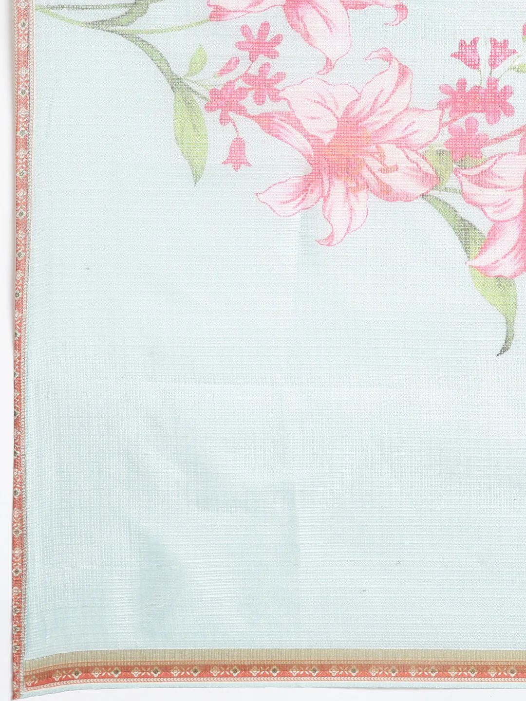 Neerus Green Regular Straight Printed Kurta and Trousers With Dupatta - Image 7