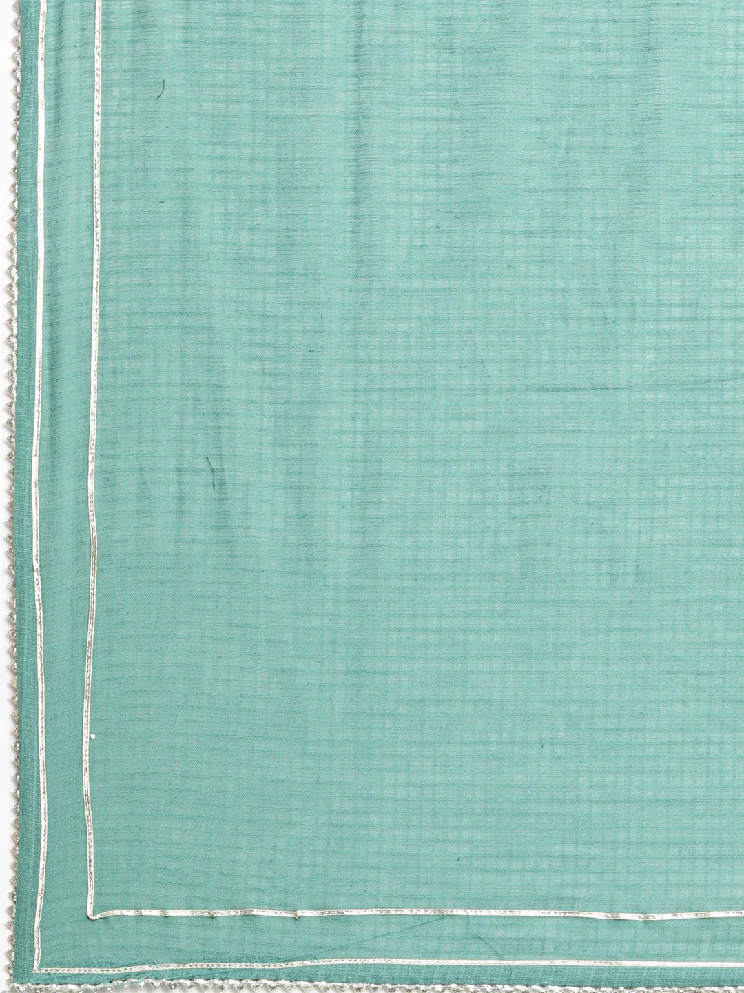 Neerus Green Regular Straight Striped Kurta And  Trousers With Dupatta - Image 7