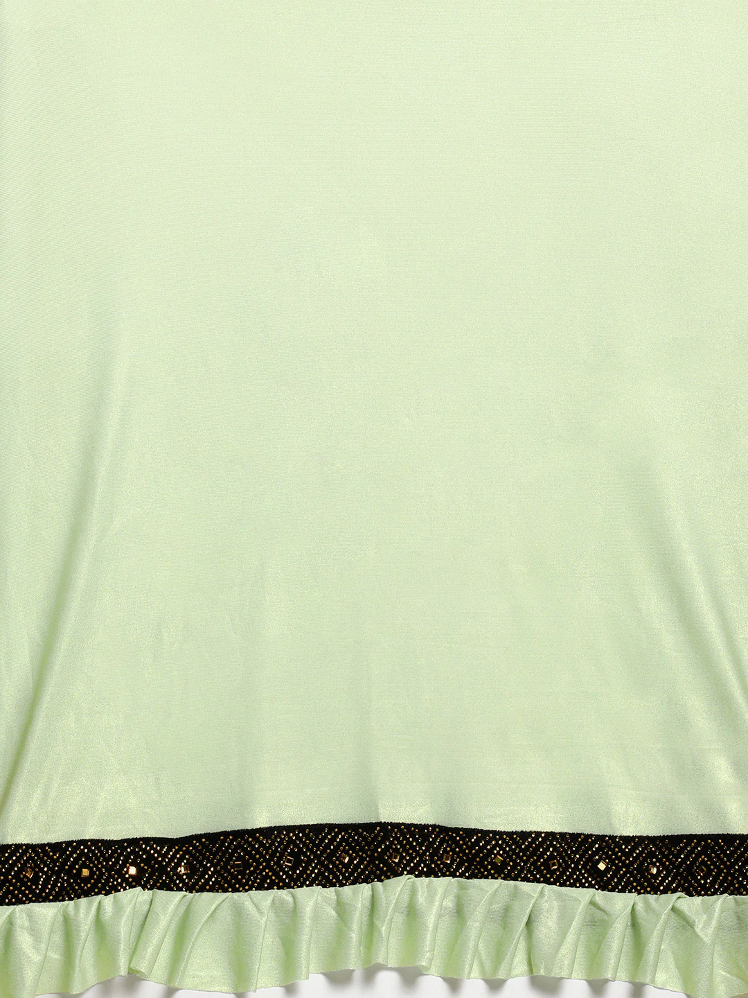 Neerus Green Solid Ready To Wear Saree With Blouse - Image 3