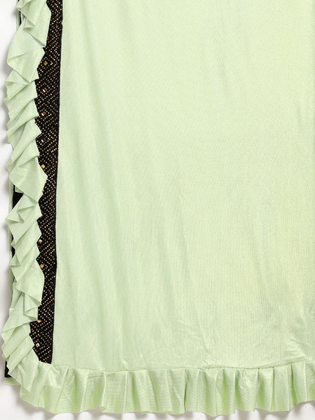 Neerus Green Solid Ready To Wear Saree With Blouse - Image 4