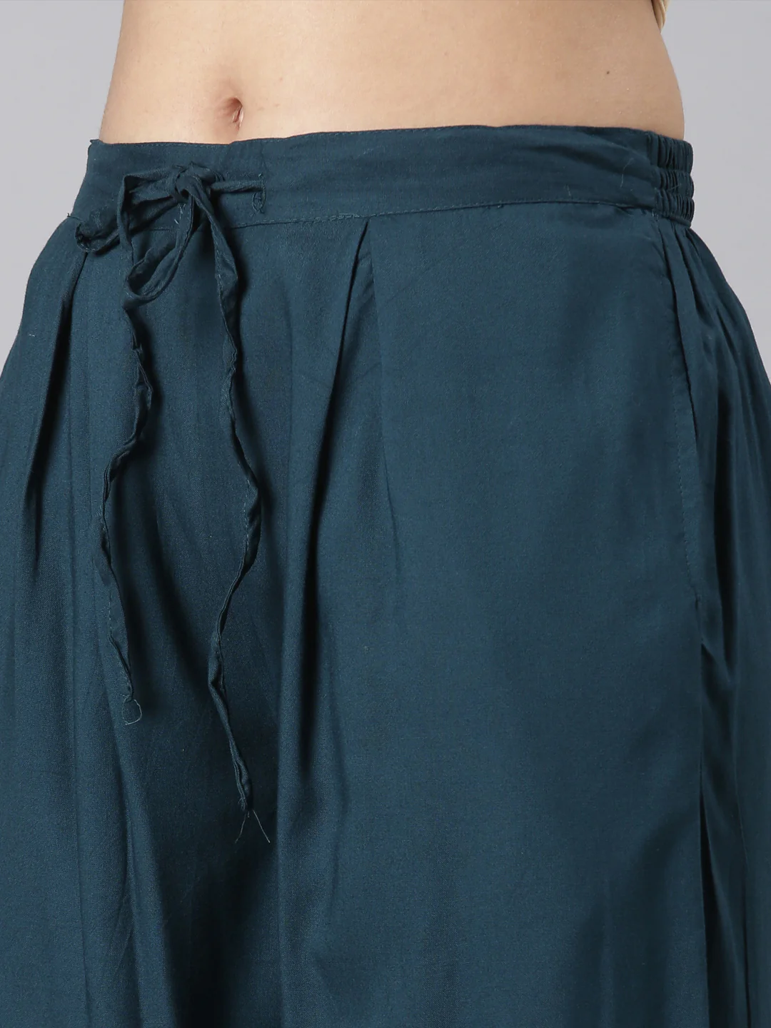 Neerus Green Straight Casual Kurta and Plazzo - Image 7