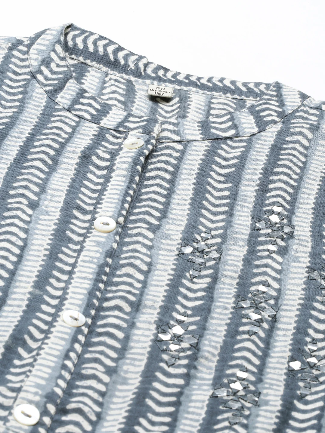Neerus Grey Color Flex Fabric Kurta - Image 2