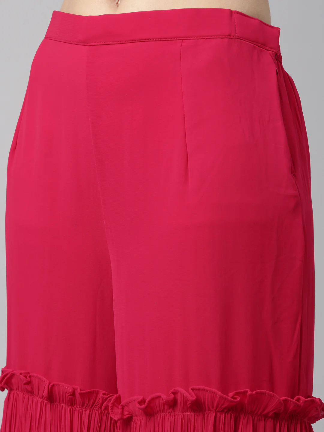 Neerus Grey Color Georgette Fabric Kurta Set - Image 3