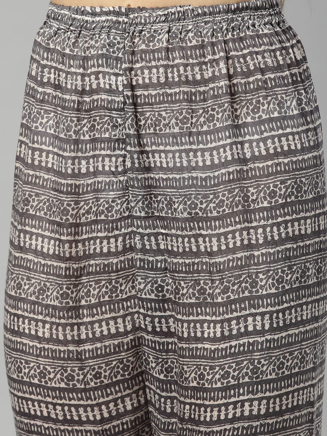 Neerus Grey Color Muslin Fabric Tunic - Image 8
