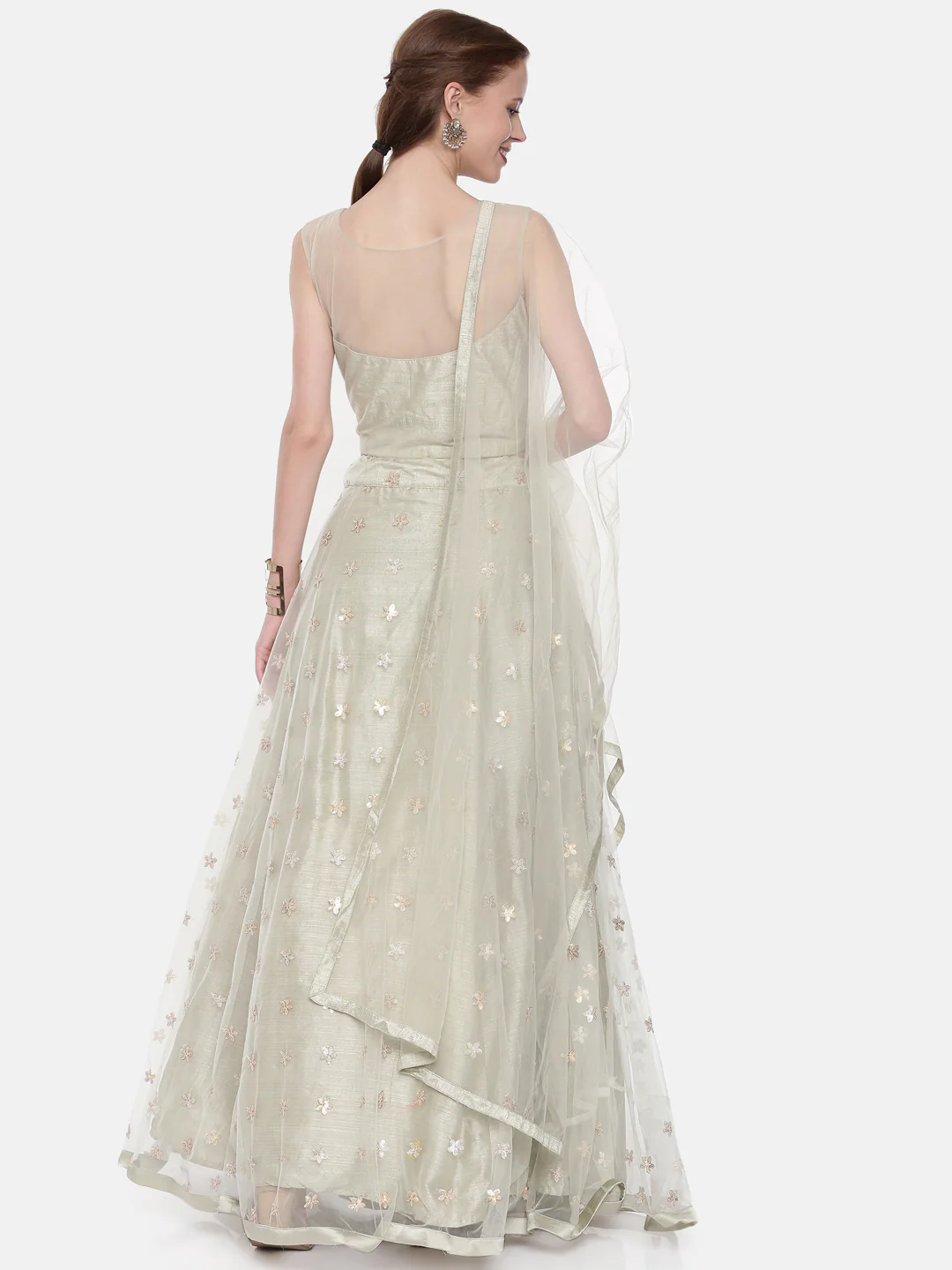 Neerus Grey Embellished Lehenga Set - Image 6