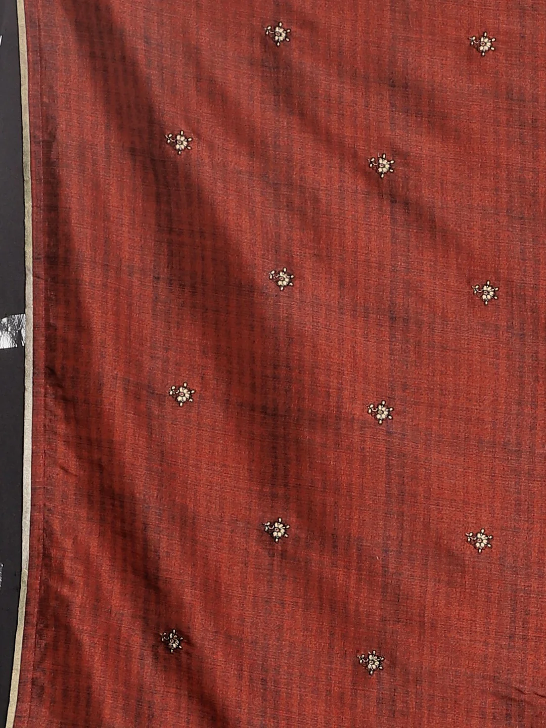 Neerus Grey Printed Saree With Blouse - Image 6