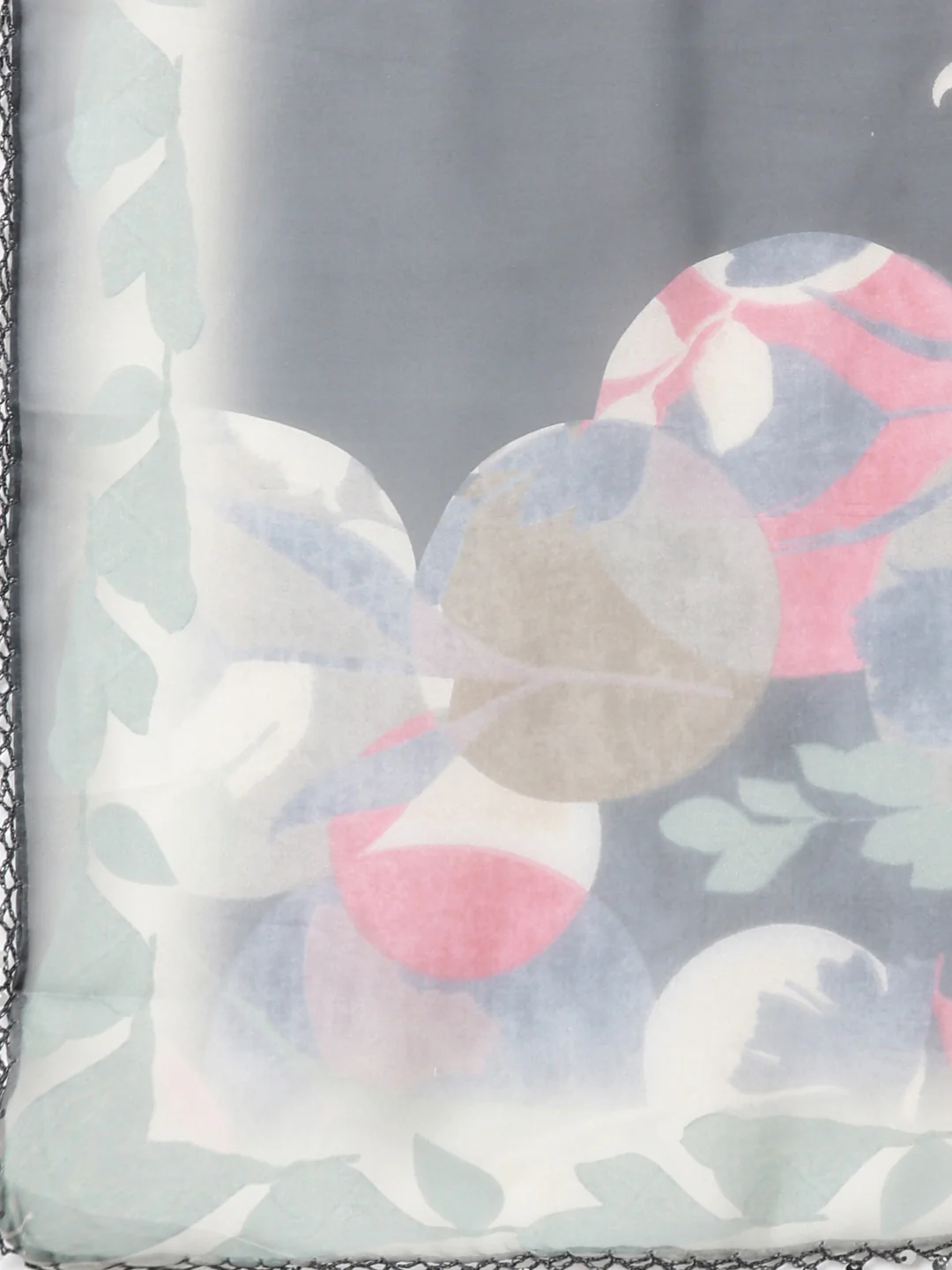 Neerus Grey Regular Straight Floral Kurta And  Trousers With Dupatta - Image 7