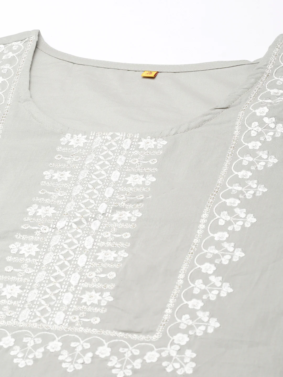 Neerus Grey Straight Casual Floral Straight Kurta - Image 6