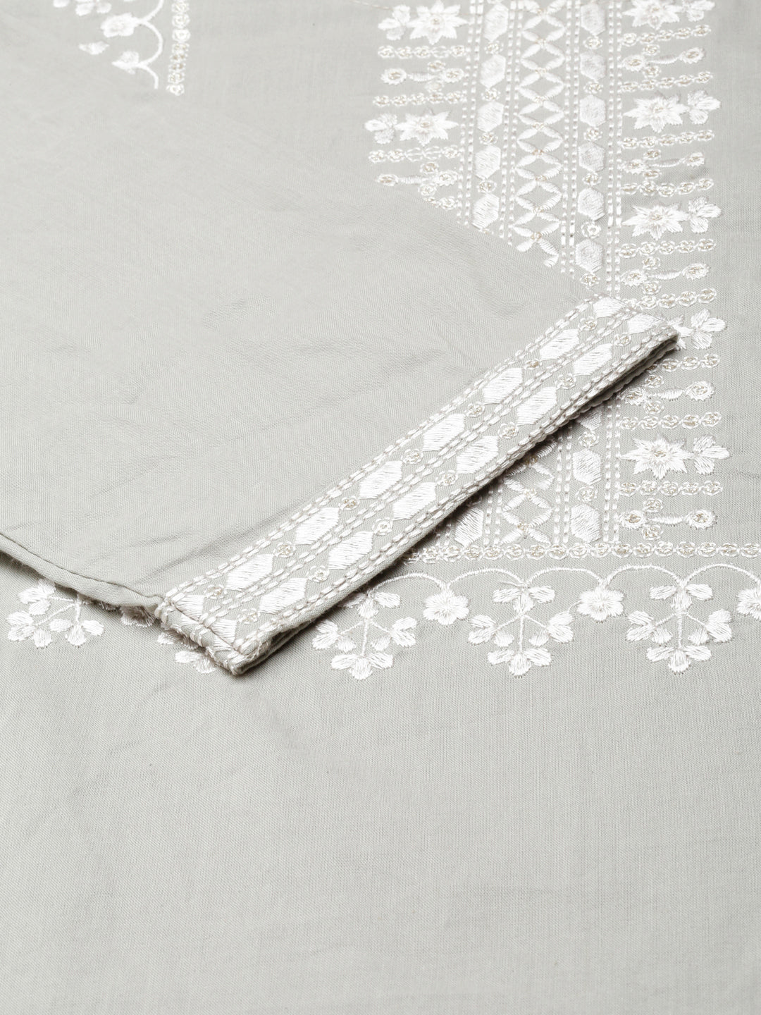 Neerus Grey Straight Casual Floral Straight Kurta - Image 7