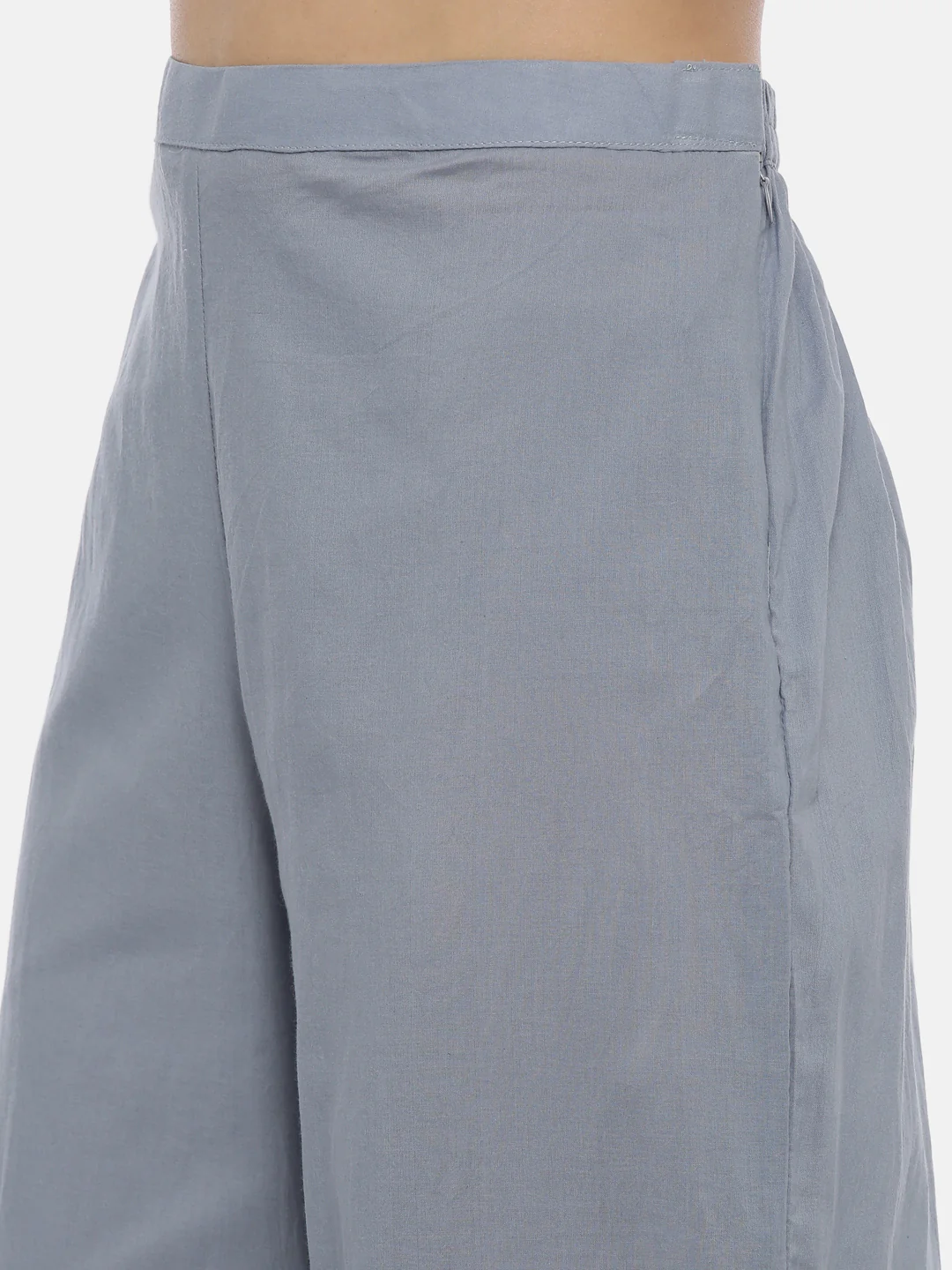 Neerus Ice Blue Color Slub Rayon Fabric Suit-Plazzo - Image 6