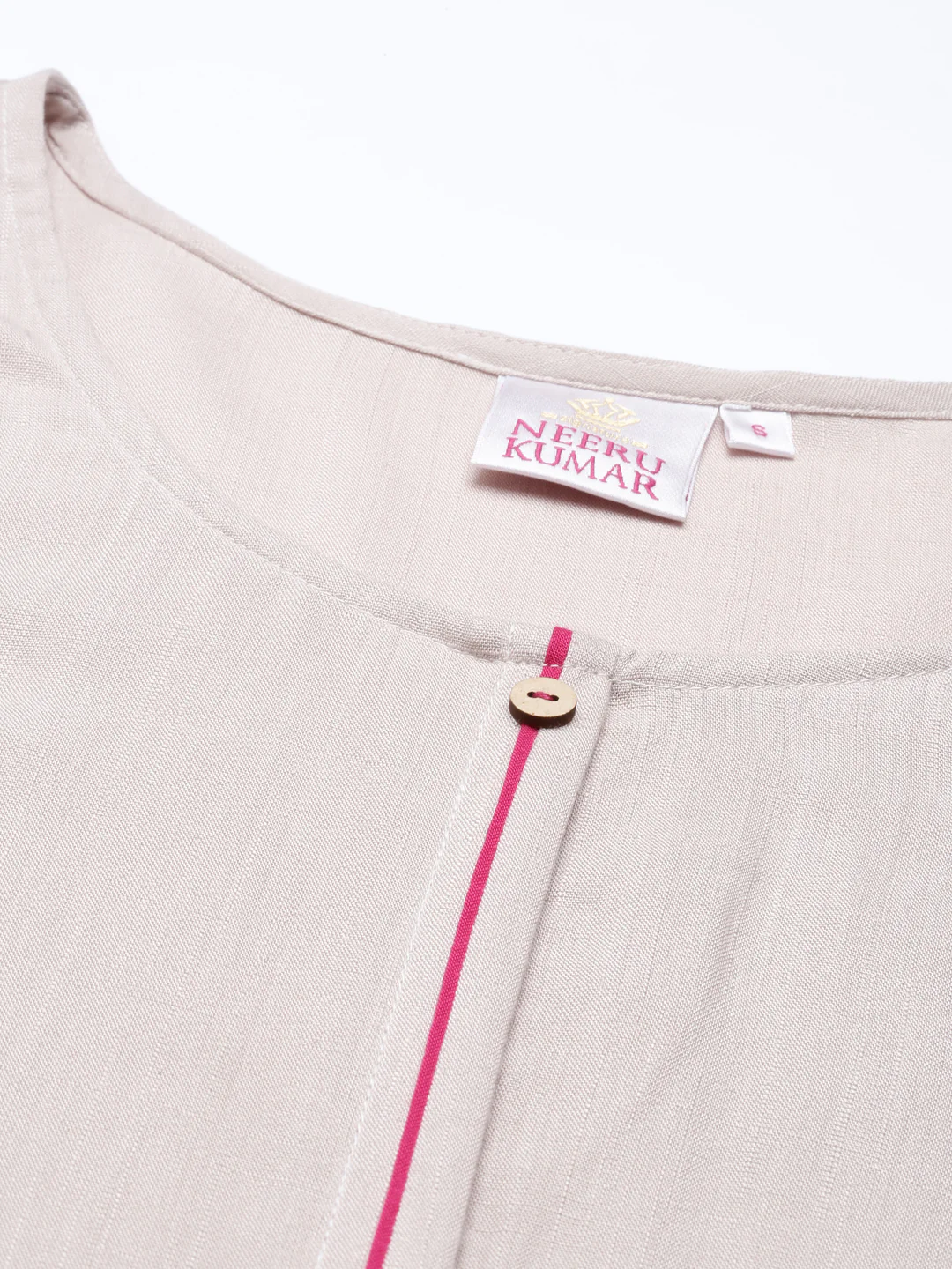 Neerus L Beige Color Undefined Fabric Kurta - Image 2