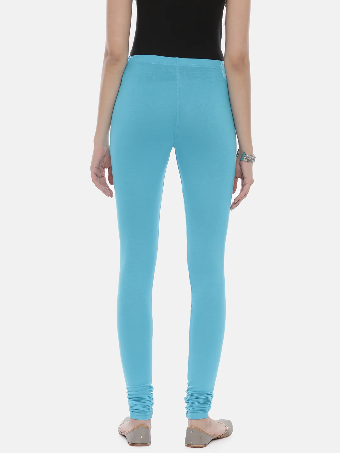 Neerus L Ferozi Color Lycra Fabric Leggings - Image 34