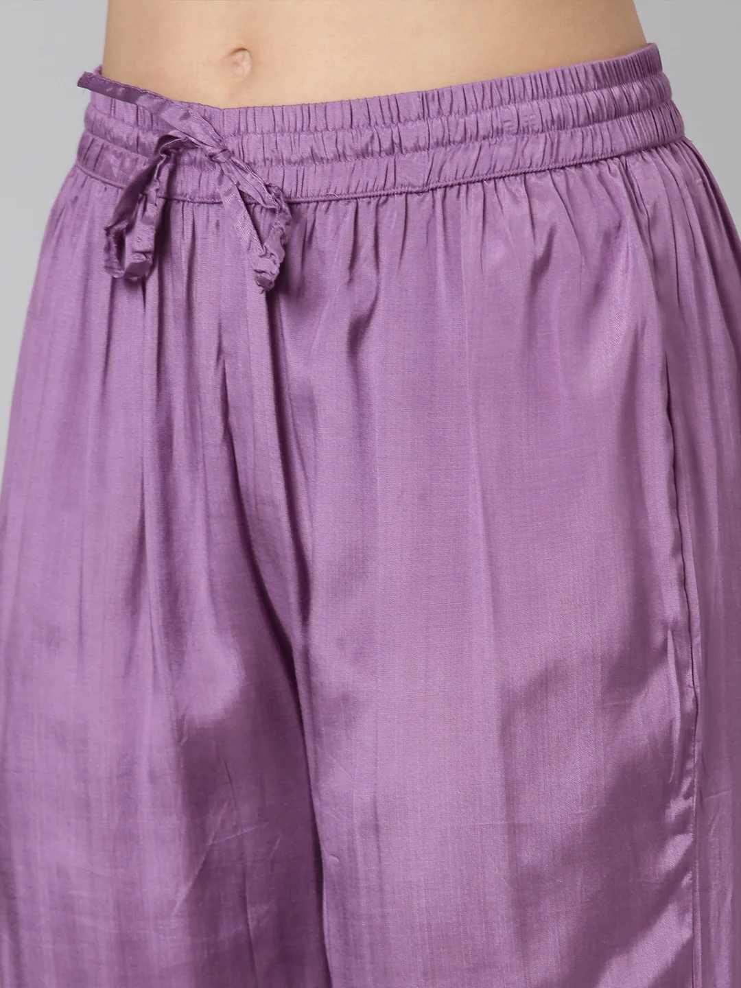 Neerus Lavender Casual Floral Straight Kurta and Trousers With Dupatta - Image 7
