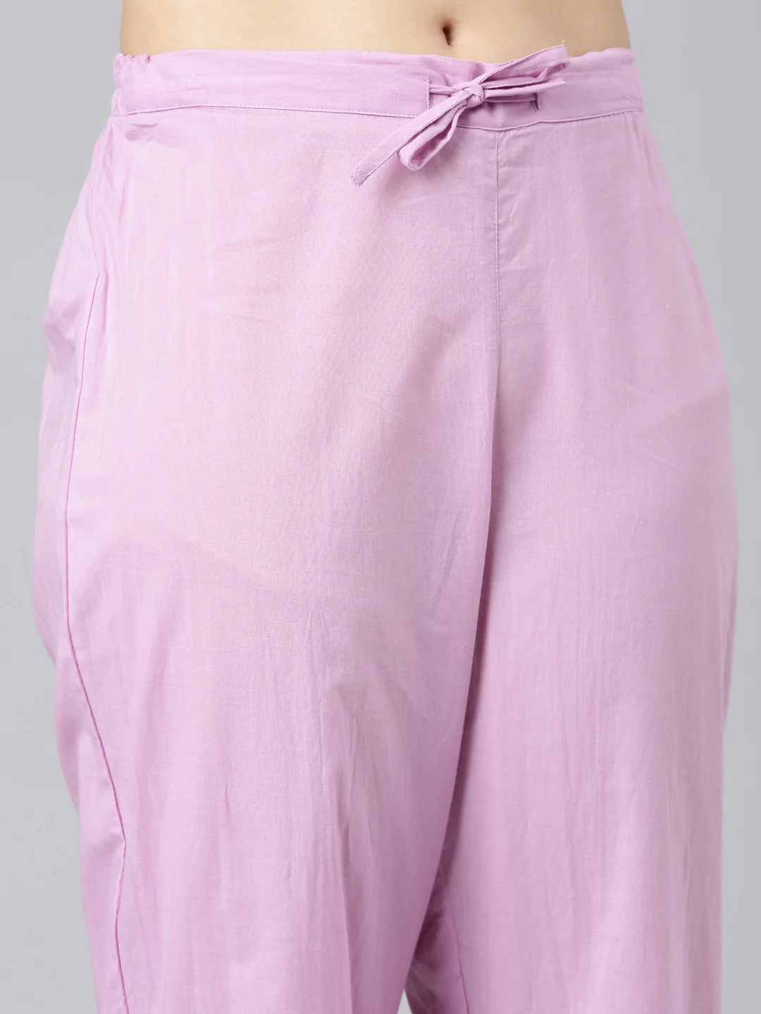Neerus Lavender Embroidered Anarkali Kurta and Trousers With Dupatta - Image 6