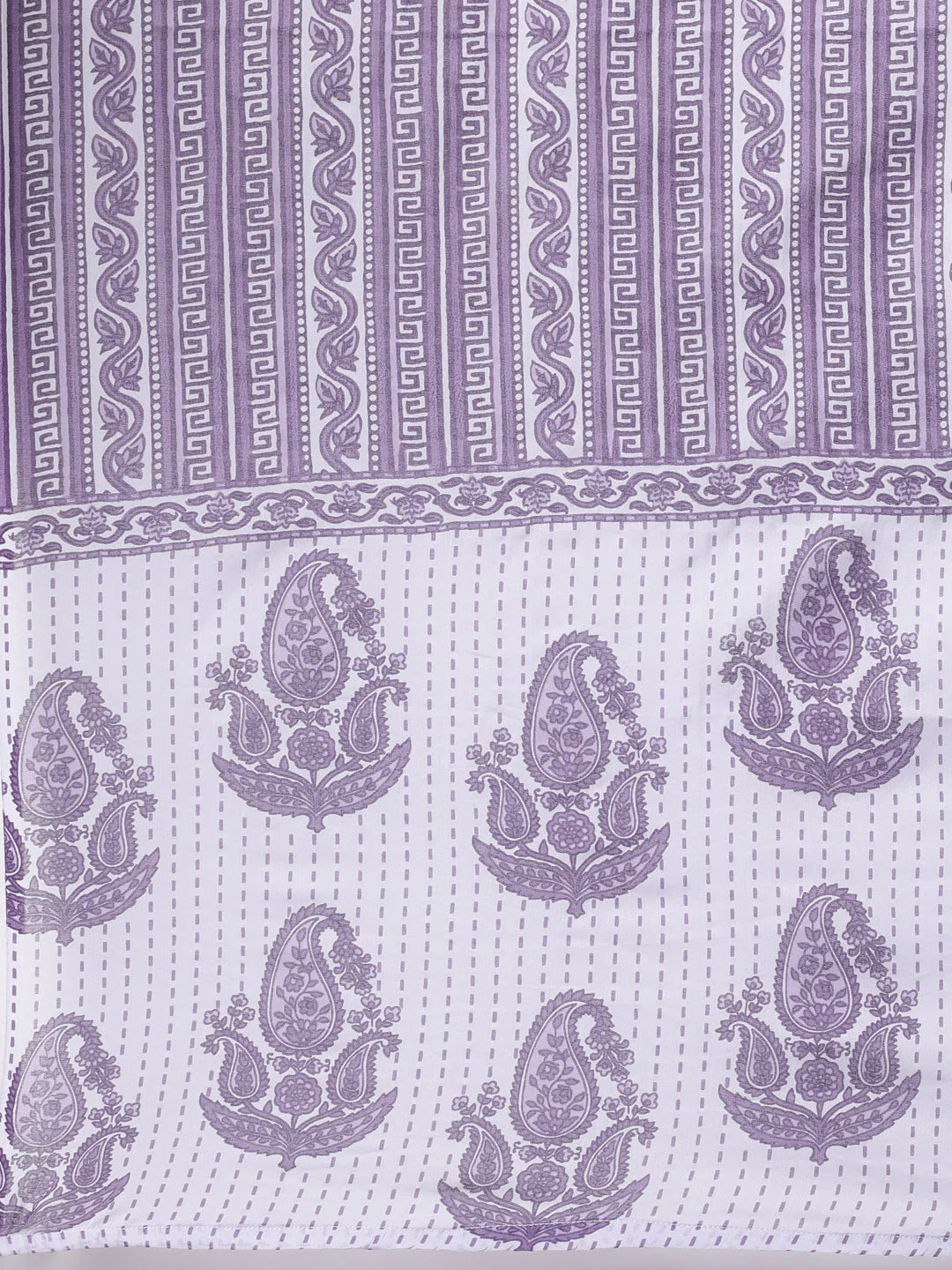 Neerus Lavender Panelled Straight Printed Kurta And Trousers With Dupatta - Image 8