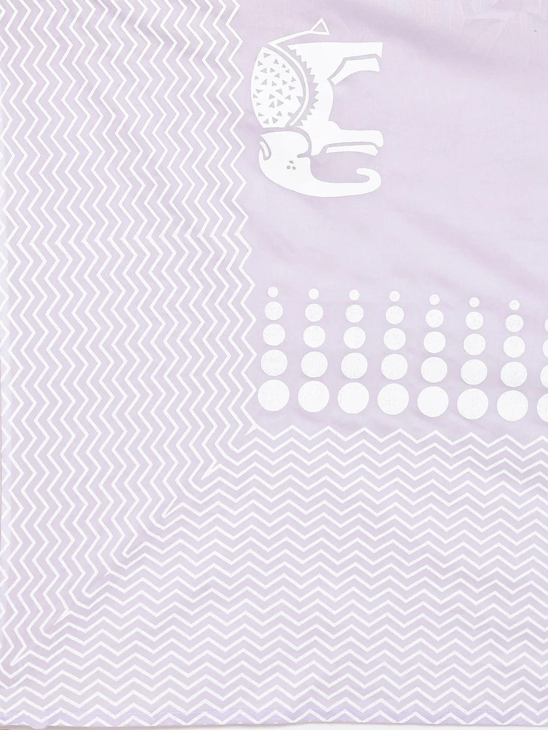 Neerus Lavender Printed Anarkali Kurta and Trousers With Dupatta and with bag - Image 7
