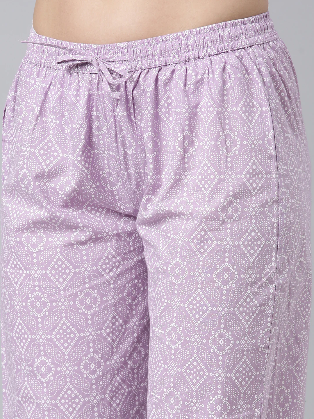 Neerus Lavender Regular Straight Floral Kurta And Trousers With Dupatta - Image 6