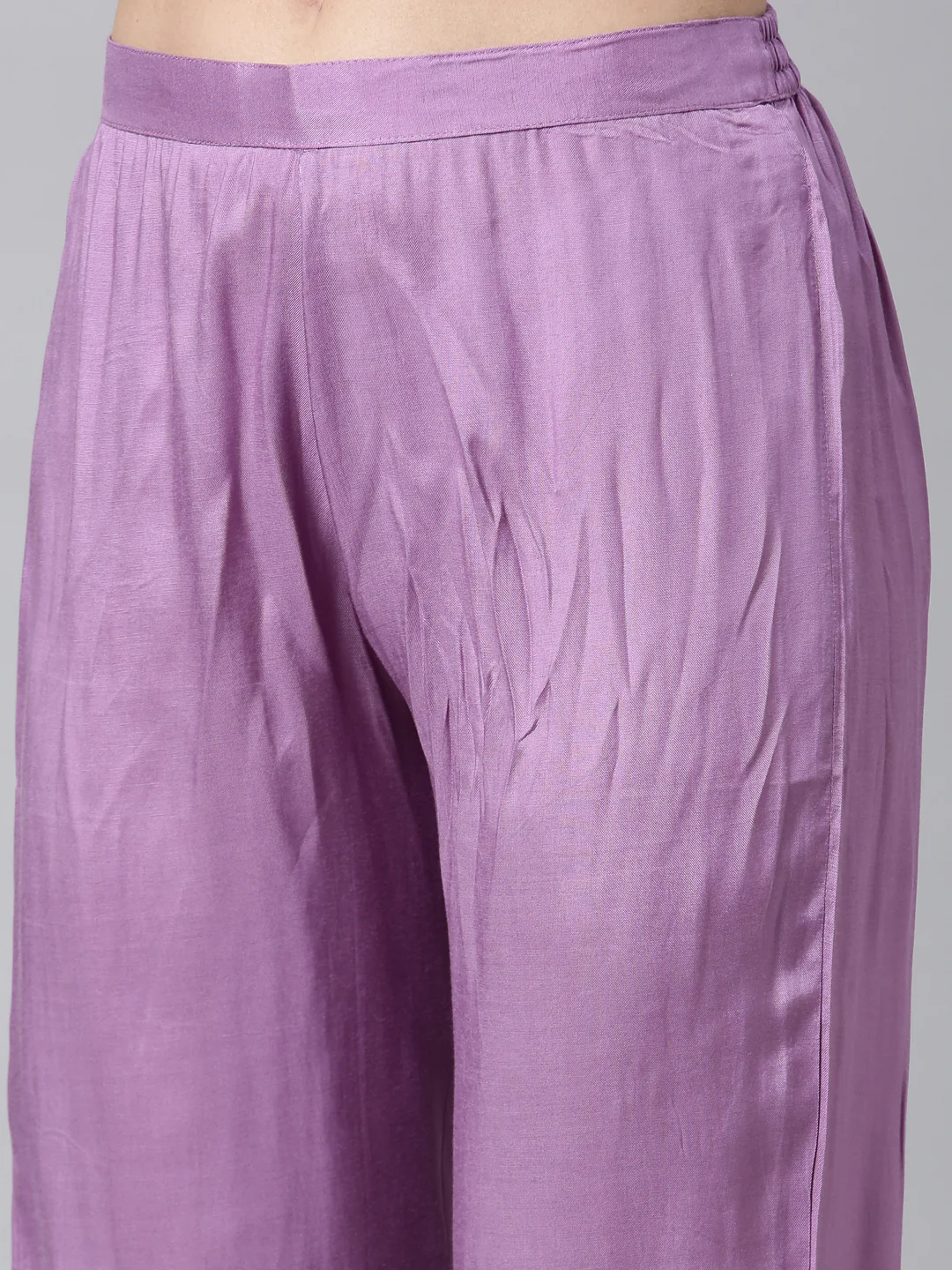 Neerus Lavender Regular Straight Geometric Kurta And Trousers With Dupatta - Image 6