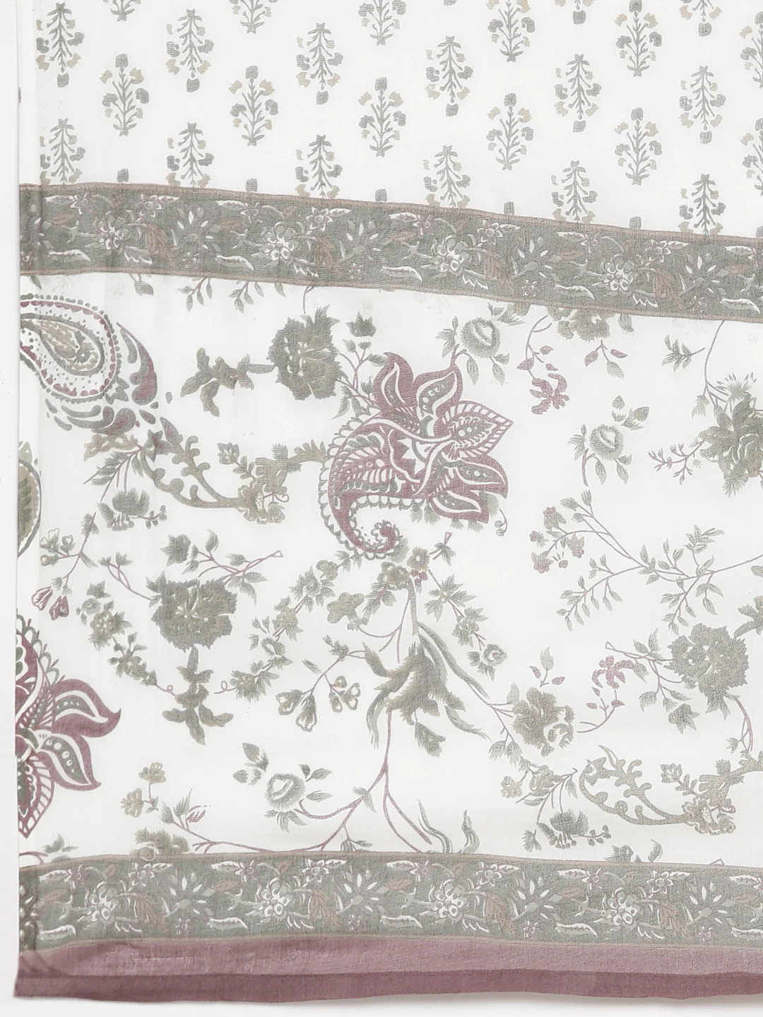 Neerus Lavender Regular Straight Printed Kurta and Trousers With Dupatta - Image 7