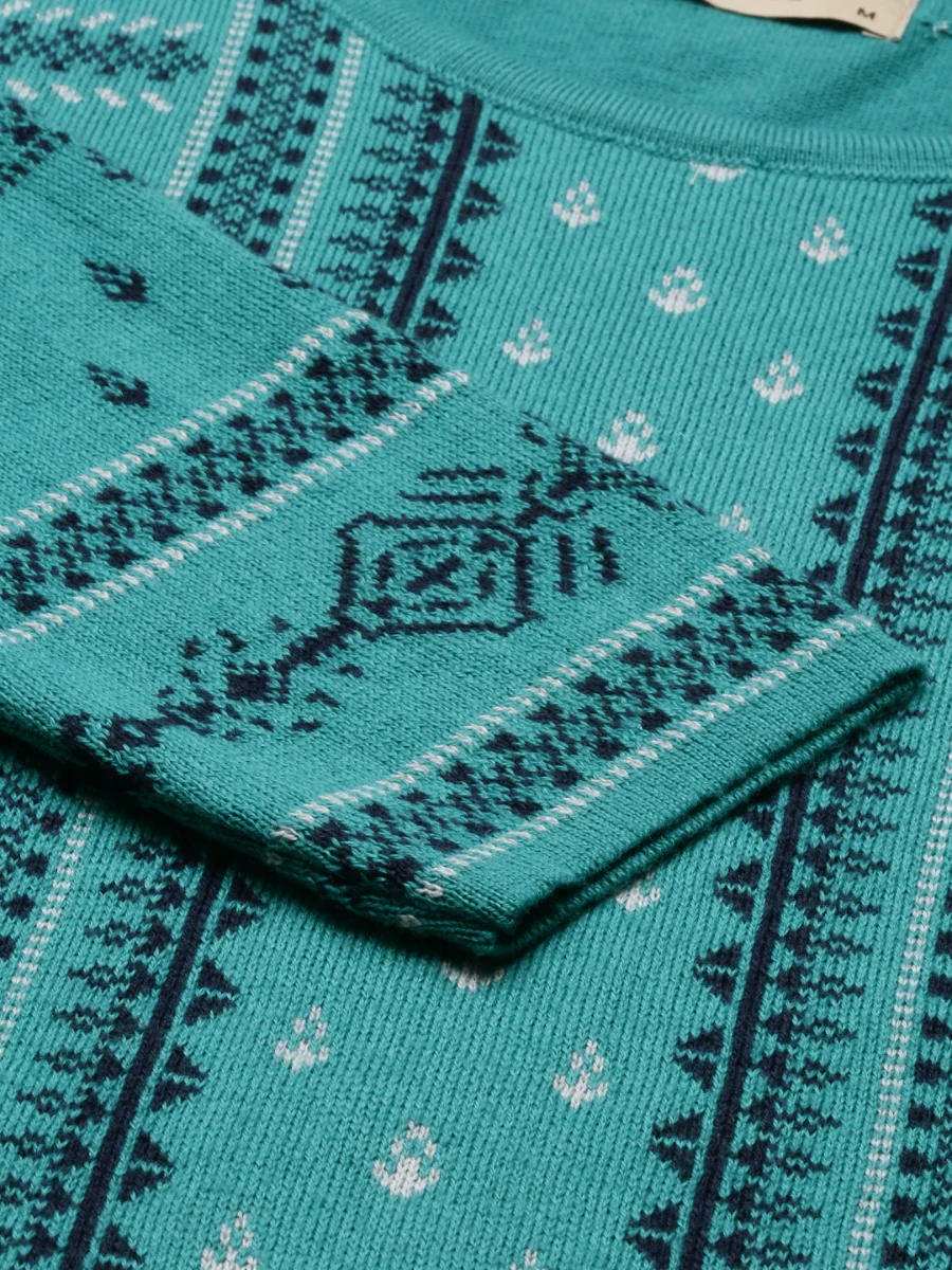 Neerus Light Green Color Winter Wear Kurtha - Image 5
