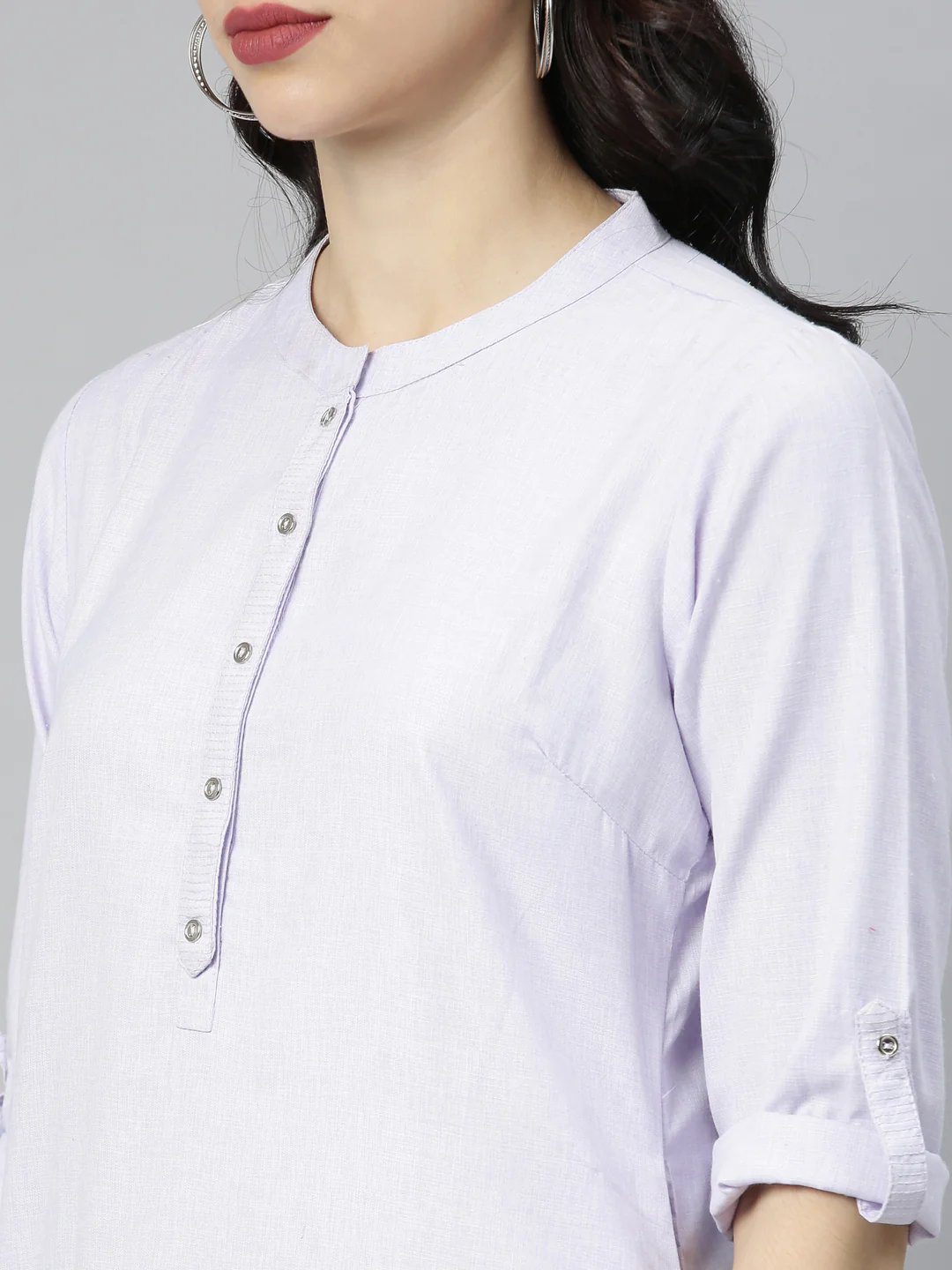 Neerus Light Violet Straight Kurta - Image 2