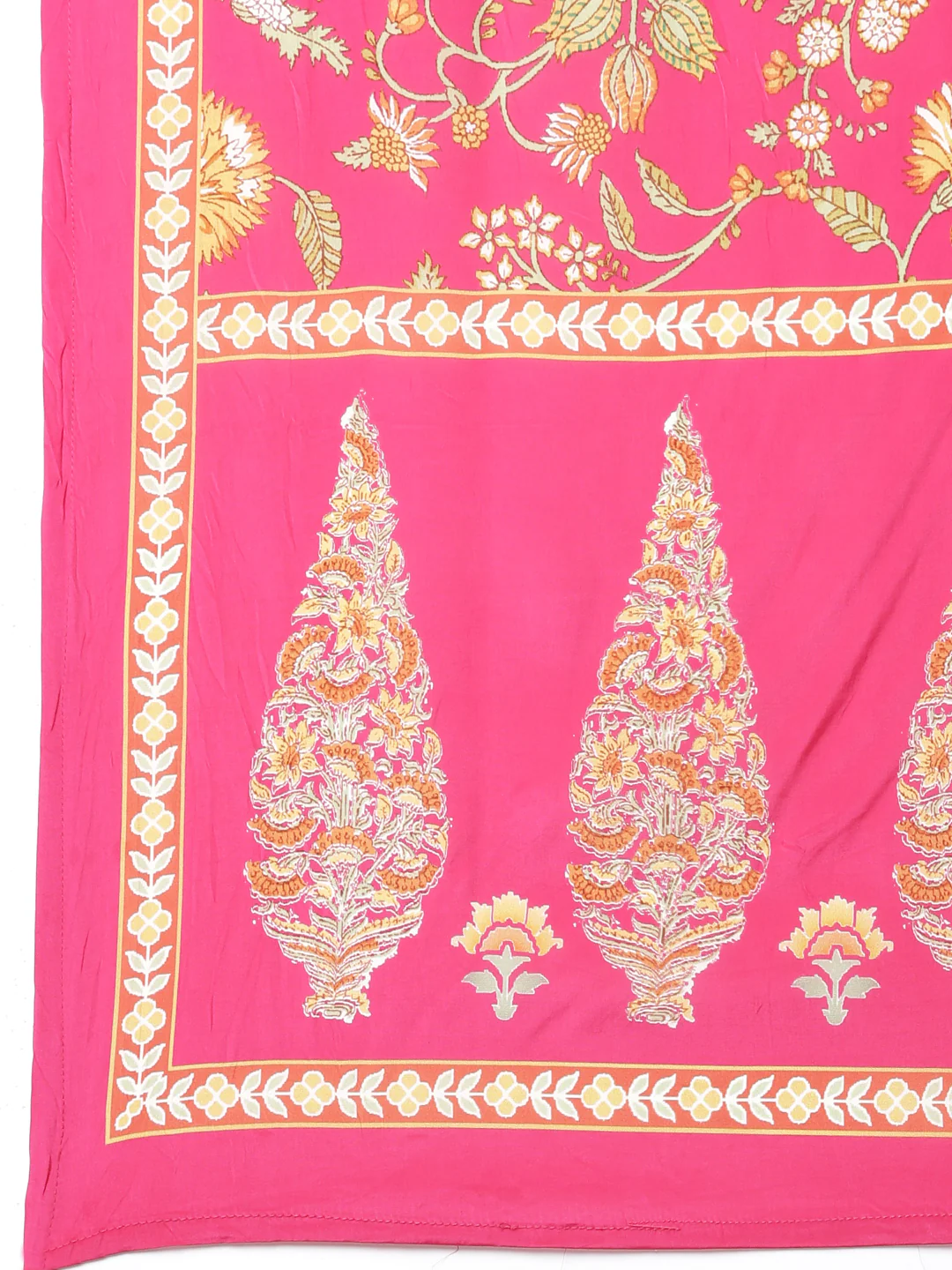 Neerus Magenta Printed Straight Kurta and Trousers With Dupatta - Image 7