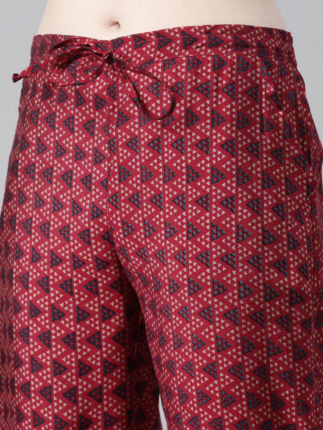 Neerus Magenta Regular Knee Length Printed Kurta Printed Trousers With Dupatta - Image 6