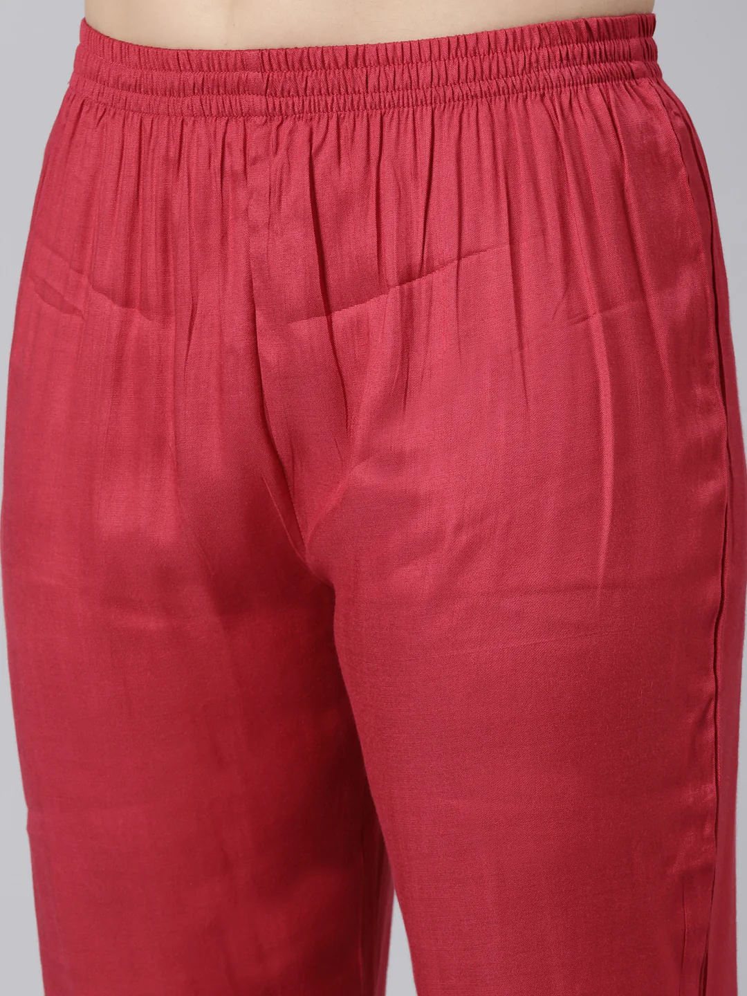 Neerus Magenta Regular Straight Floral Kurta And  Trousers With Dupatta - Image 6
