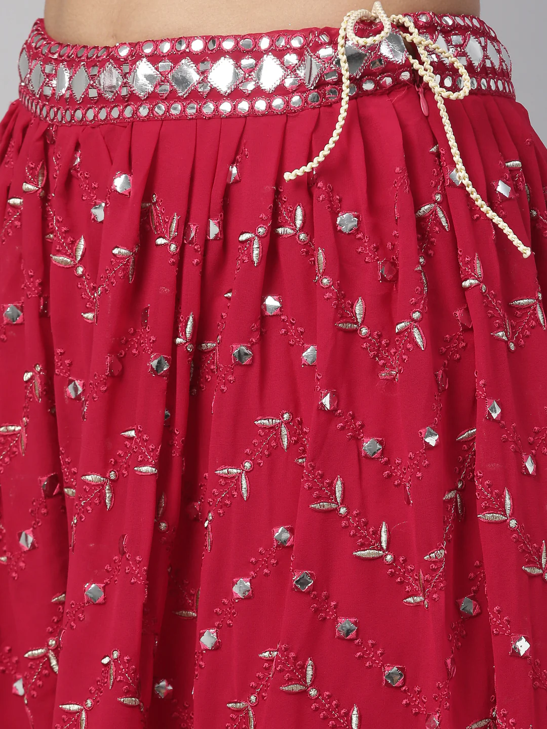 Neerus Maroon Color Georgette Fabric Suit Set - Image 34