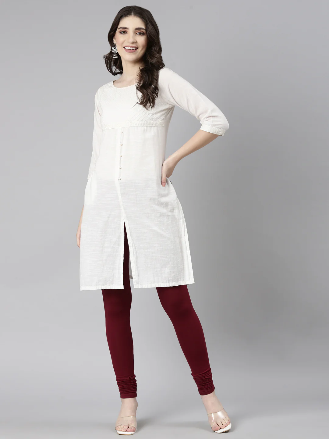 Neerus Maroon Color Legging - Image 5