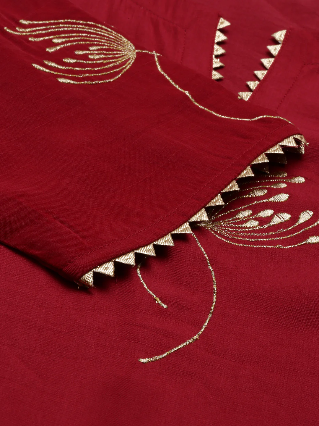 Neerus Maroon Color Rayon Fabric Suit Set - Image 8