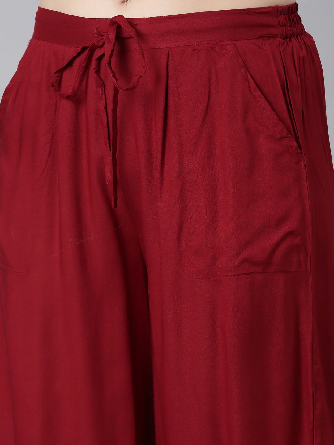 Neerus Maroon Panelled Straight Ethnic Motifs Kurta And Churidar With Dupatta - Image 6