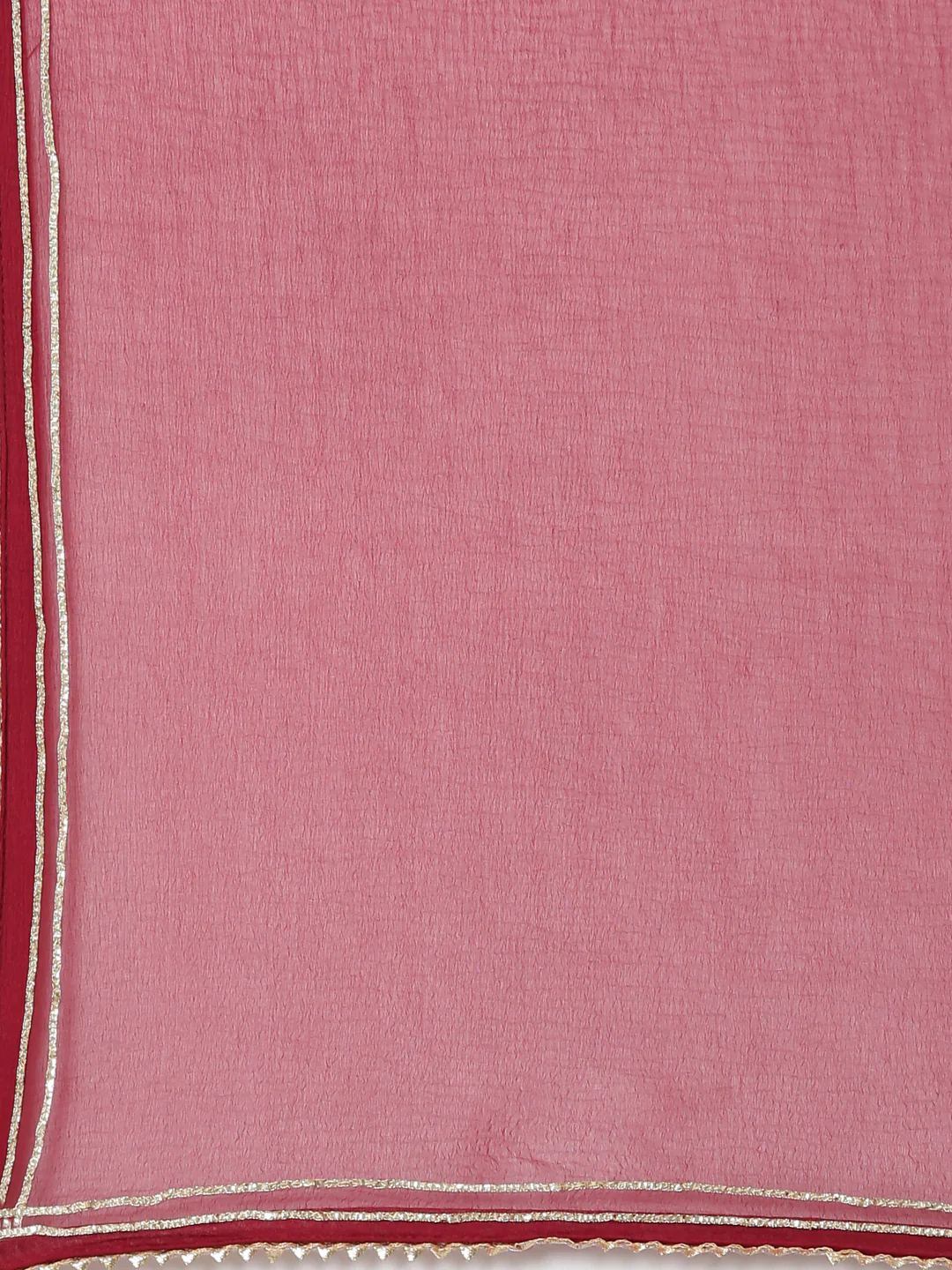 Neerus Maroon Regular Straight Bandhani Kurta And  Trousers With Dupatta - Image 6
