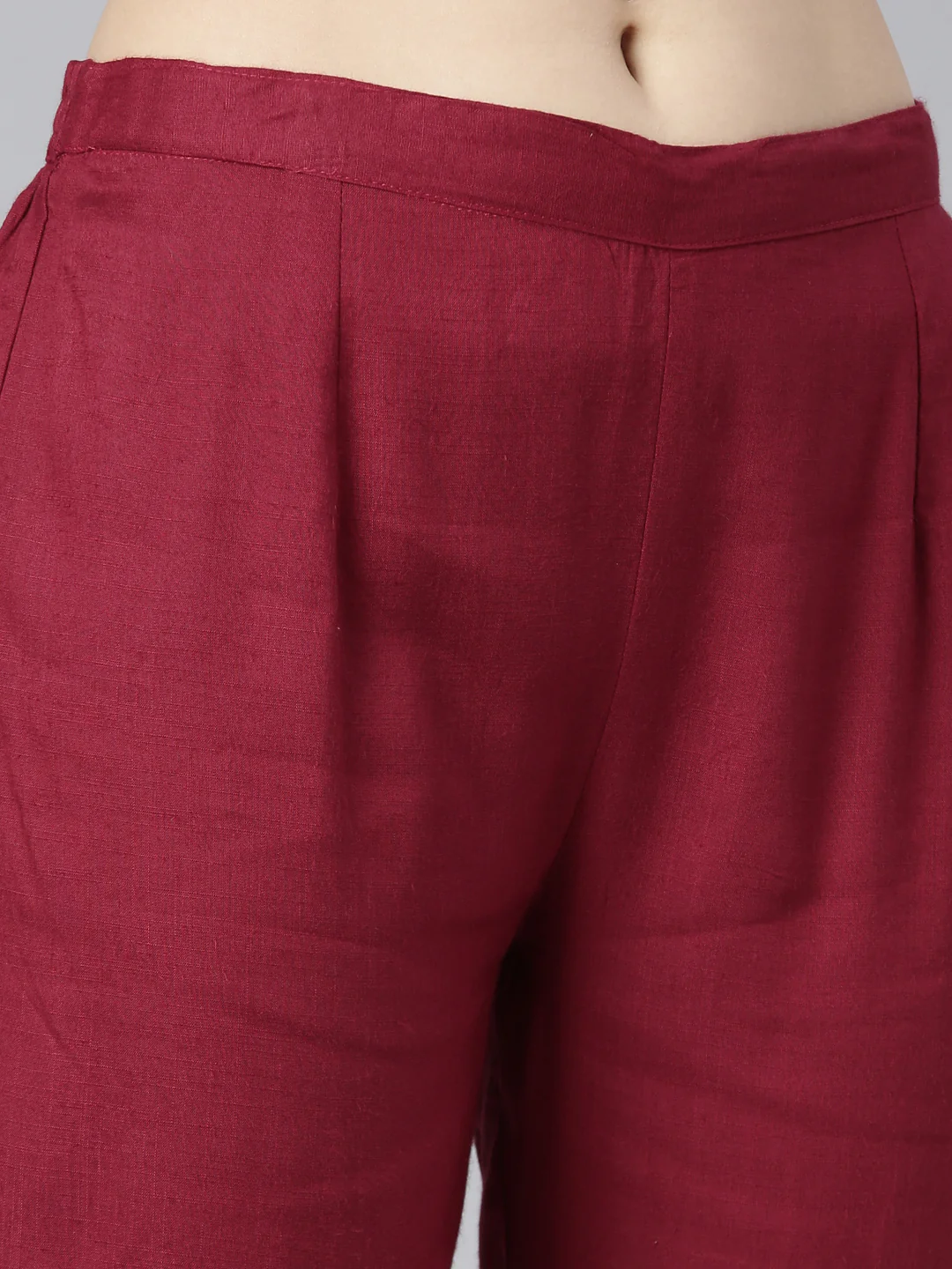 Neerus Maroon Regular Straight Bandhani Kurta And Trousers With Dupatta - Image 6