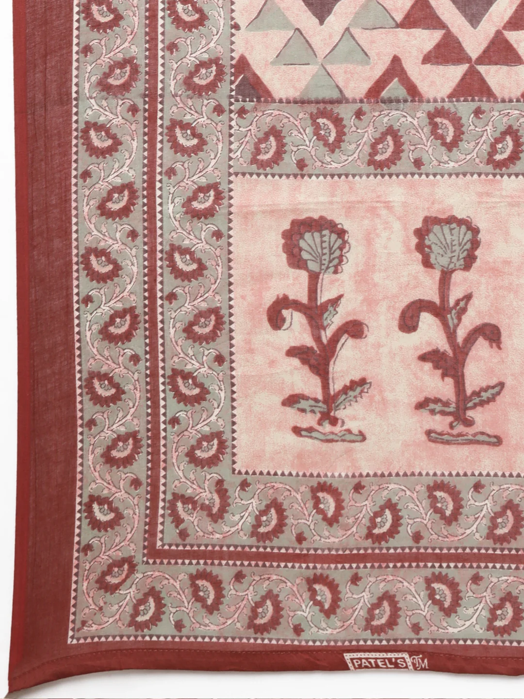 Neerus Maroon Regular Straight Floral Kurta And  Trousers With Dupatta - Image 7