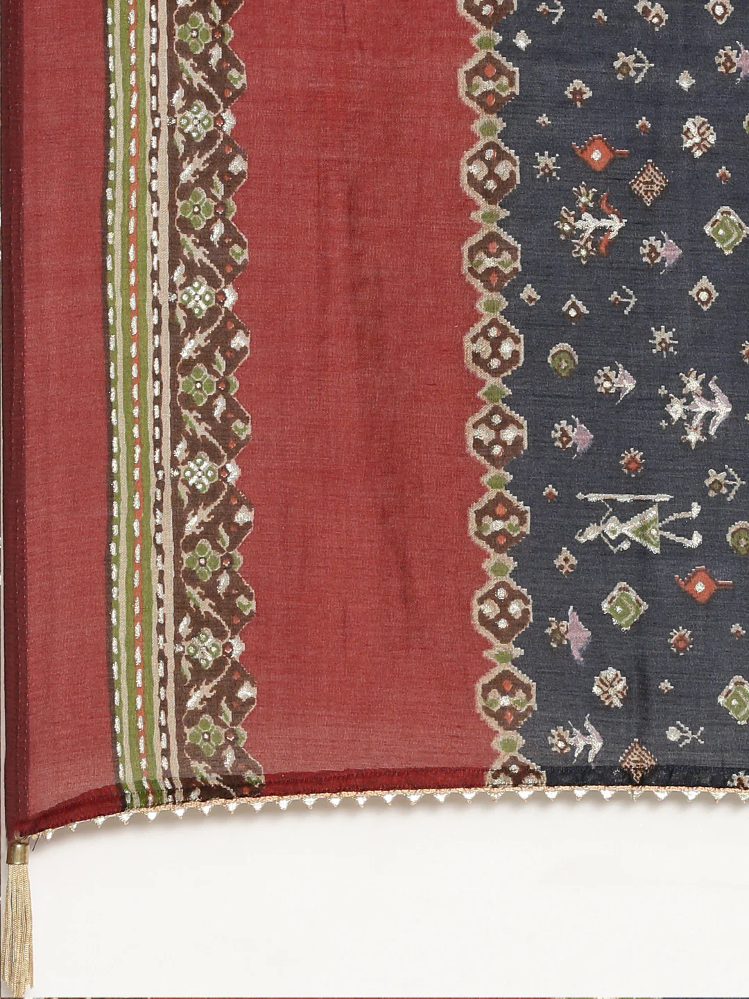 Neerus Maroon Regular Straight Printed Readymade suits - Image 7