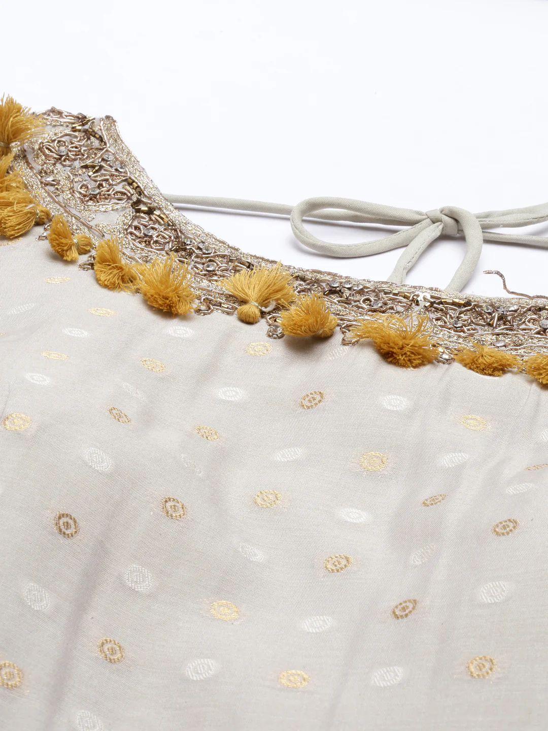 Neerus Mouse Color Chanderi Fabric Suit-Anarkali - Image 4