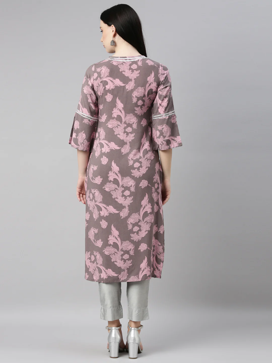 Neerus Mouse Color Rayon Fabric Kurta - Image 5