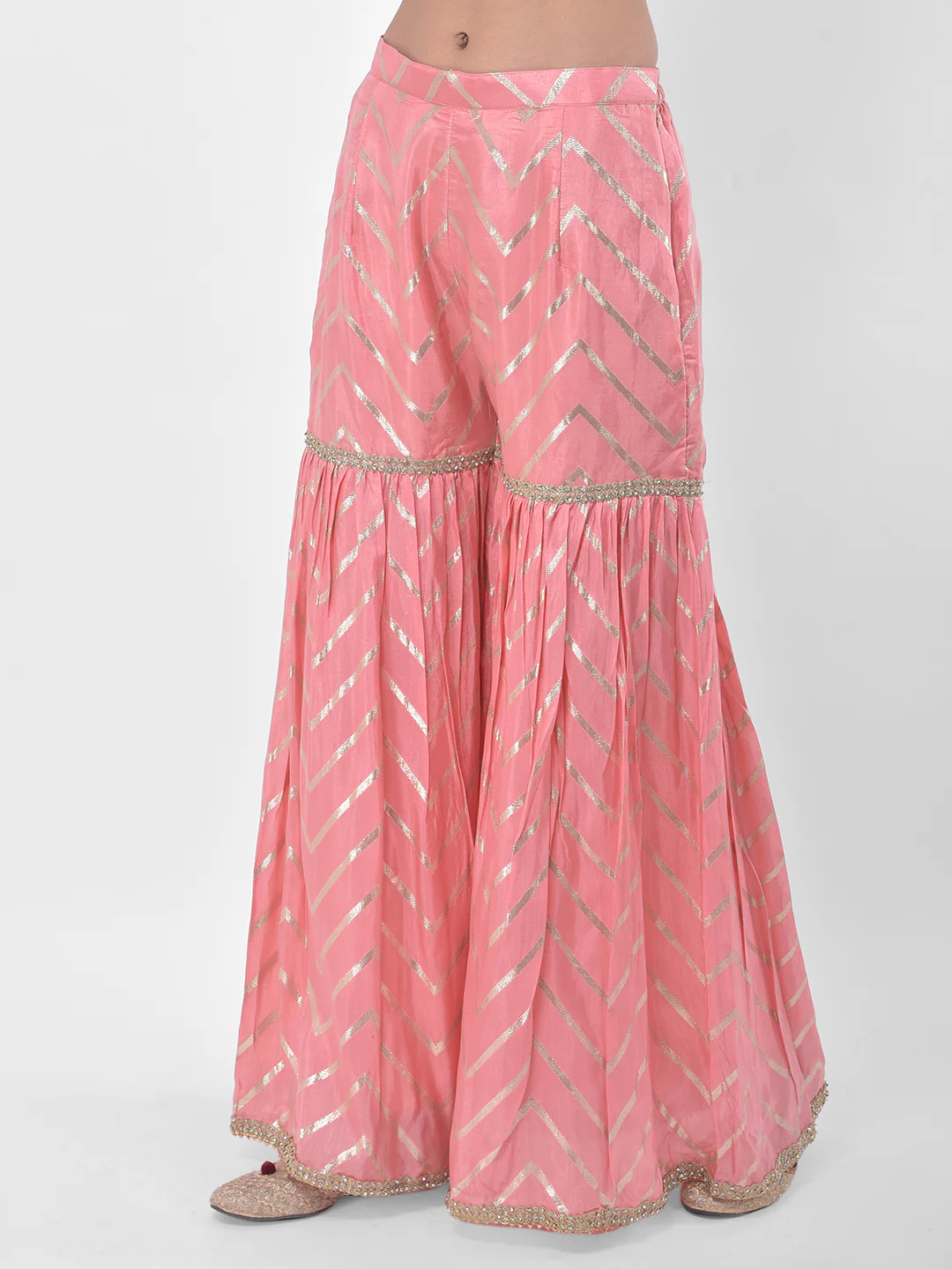 Neerus Multicolor Embellished Kurta With Sharara & Dupatta - Image 7