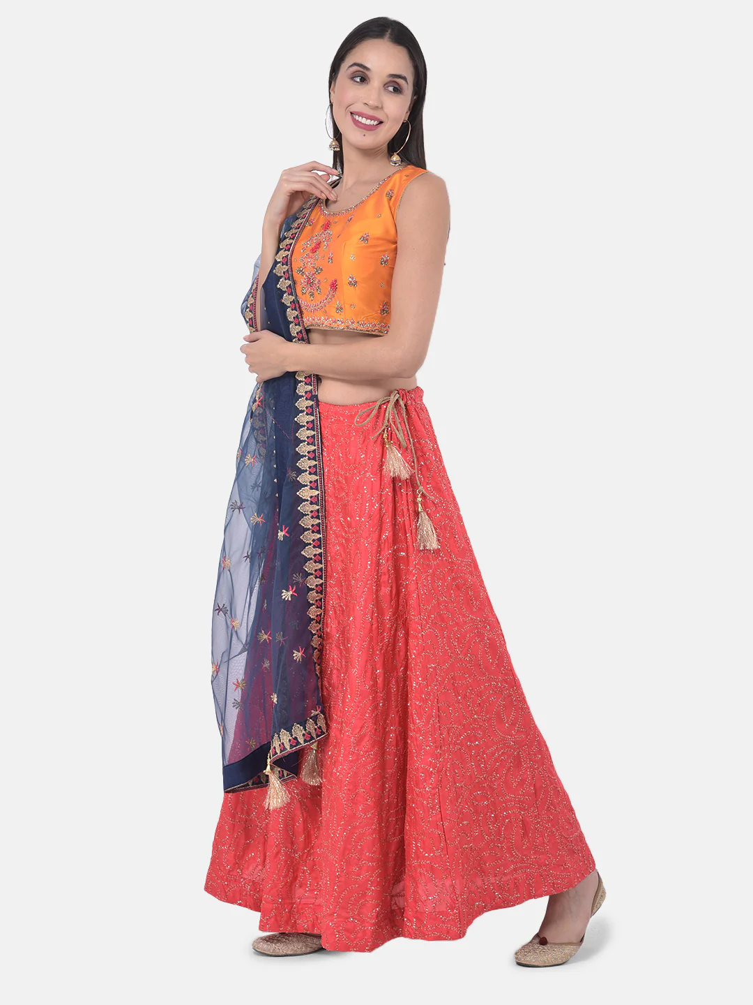 Neerus Multicolor Zari Lehenga Set - Image 2
