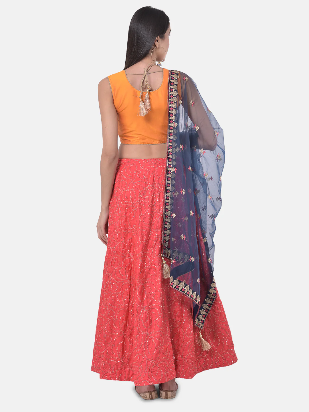 Neerus Multicolor Zari Lehenga Set - Image 3