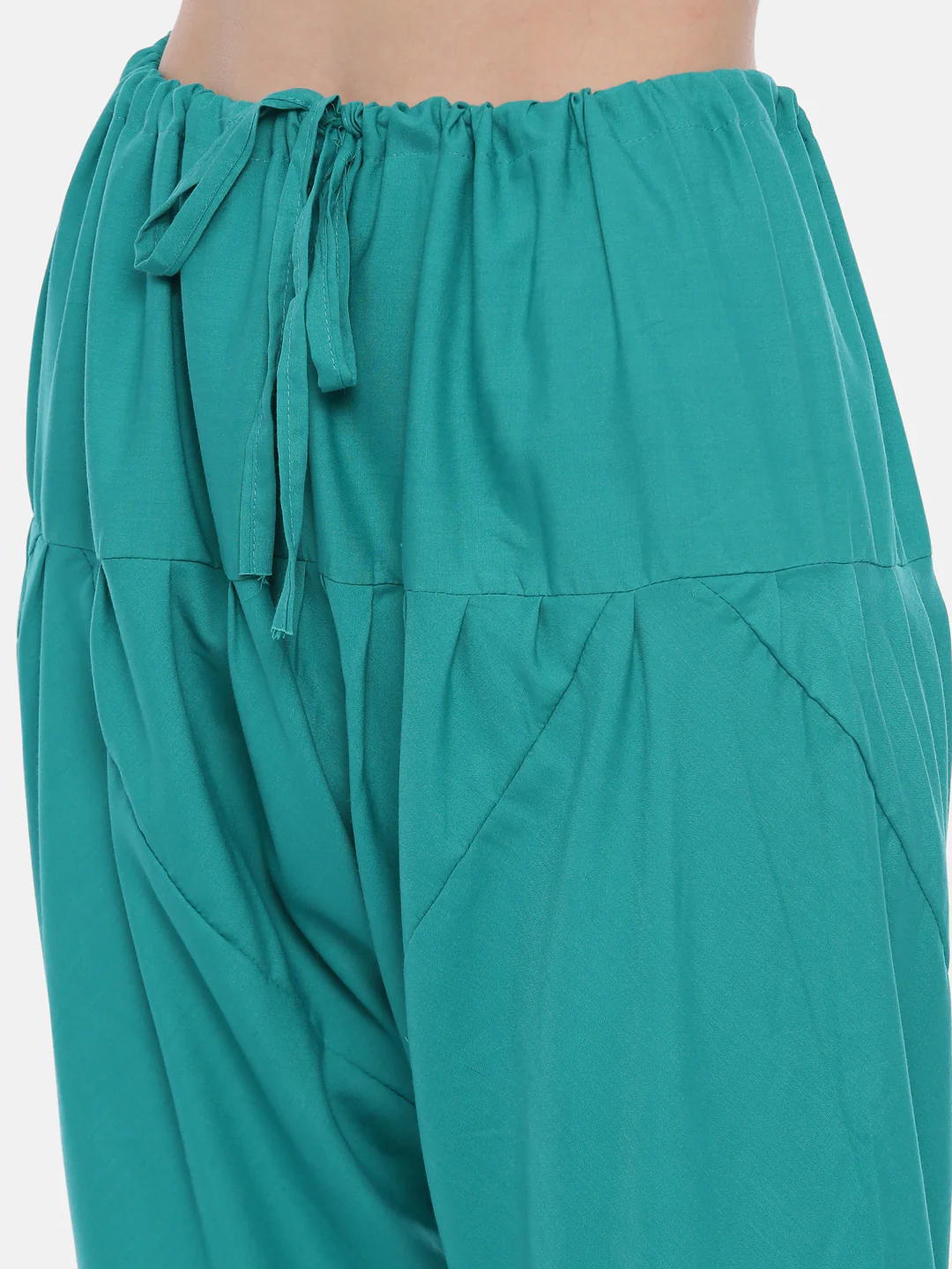 Neerus Mustard & Blue Embroidered Kurta With Churidar & Dupatta - Image 4