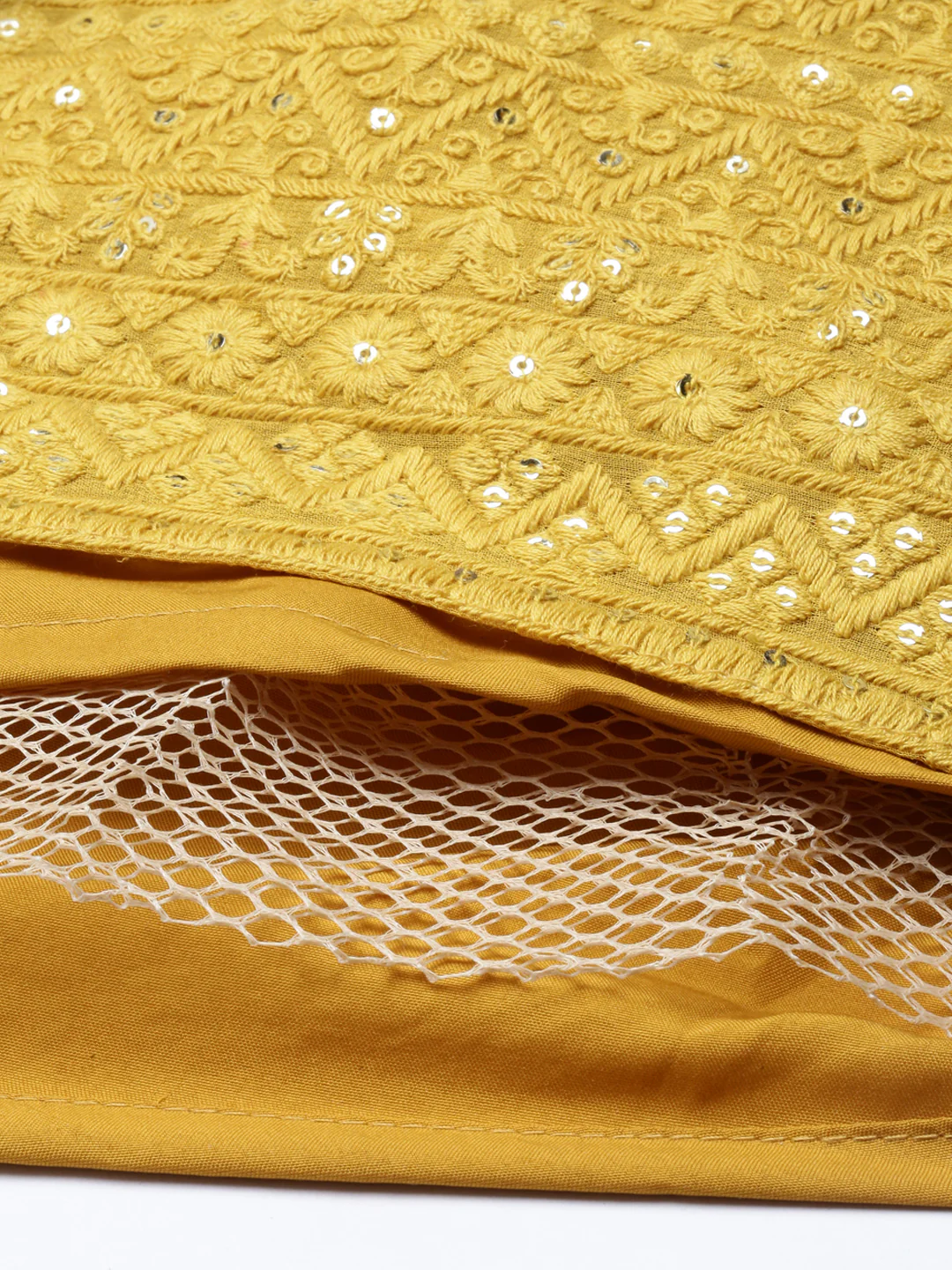 Neerus Mustard Color Georgette Fabric Gown - Image 8