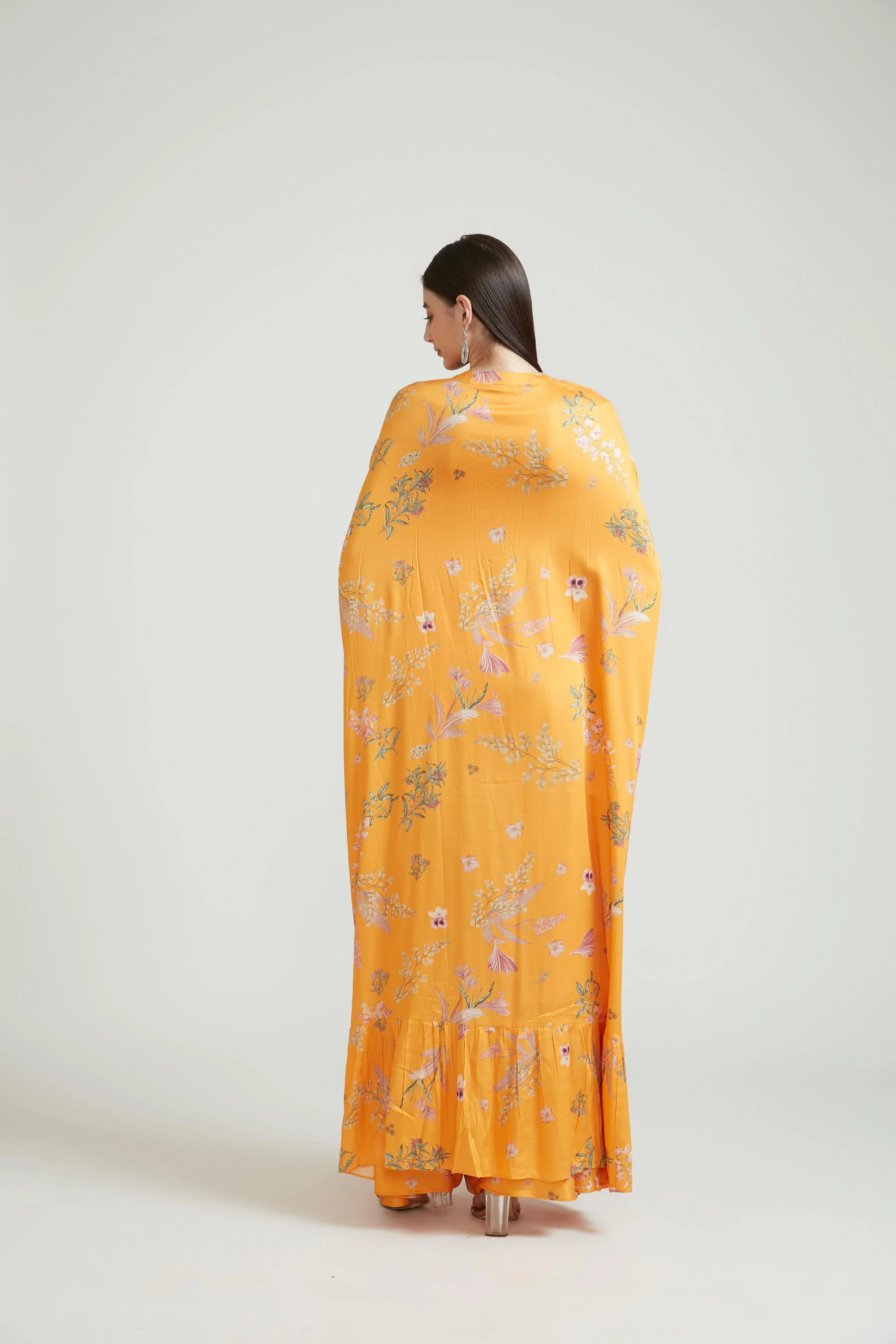 Neerus Mustard Color Silk Fabric Kurta Set - Image 2