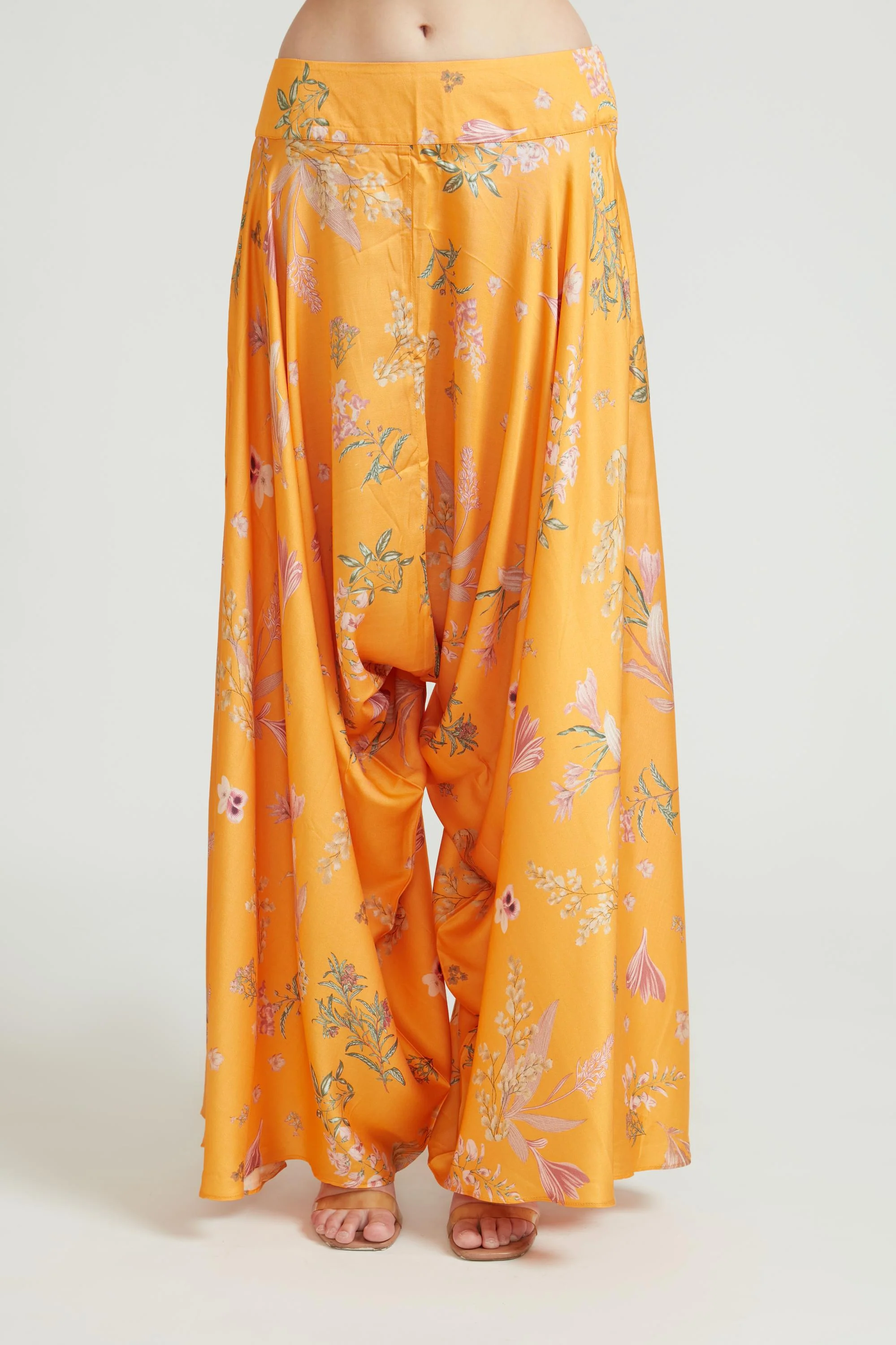 Neerus Mustard Color Silk Fabric Kurta Set - Image 3