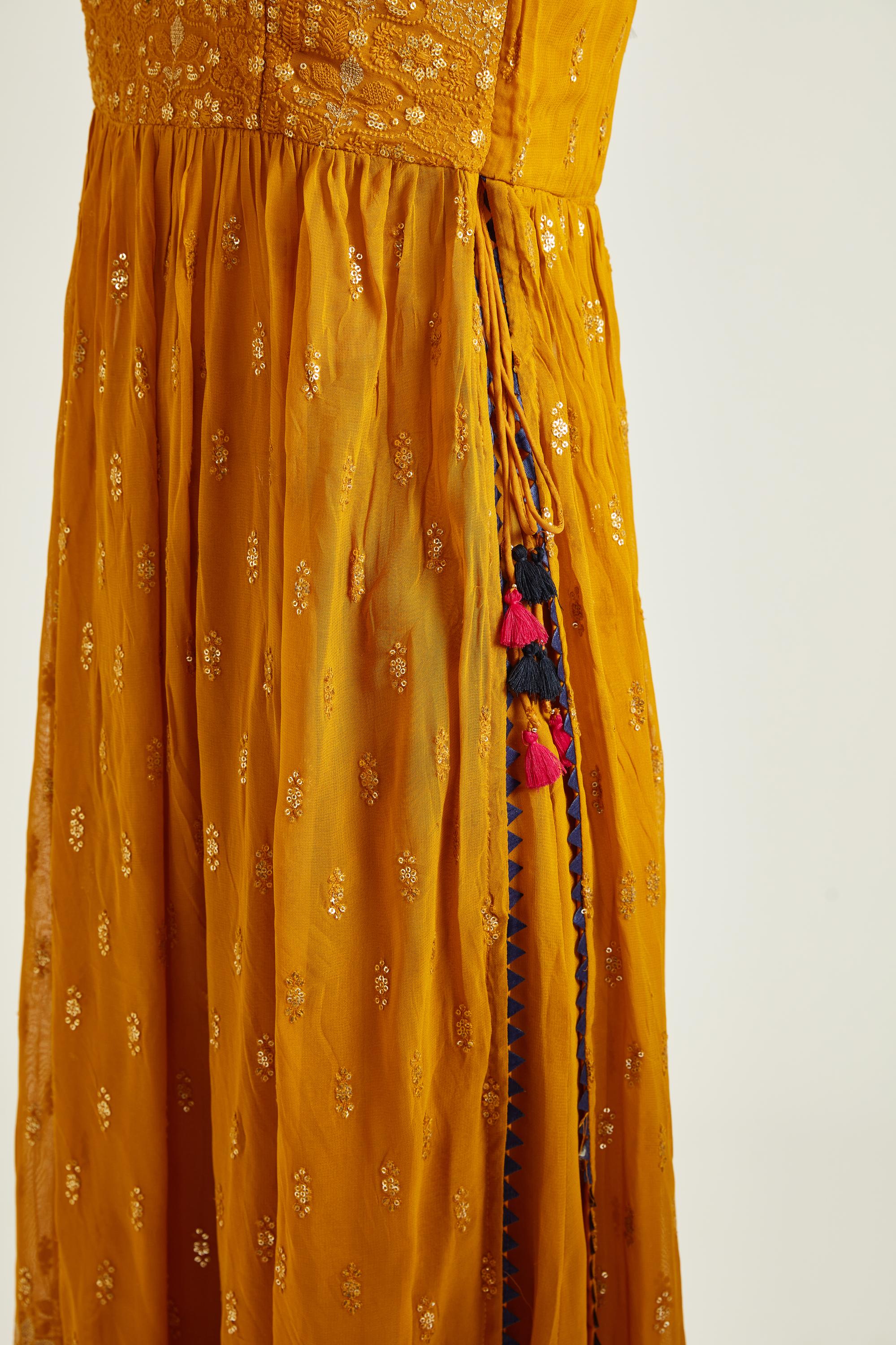Neerus Mustard Colour Georgette Fabric Suit - Image 7