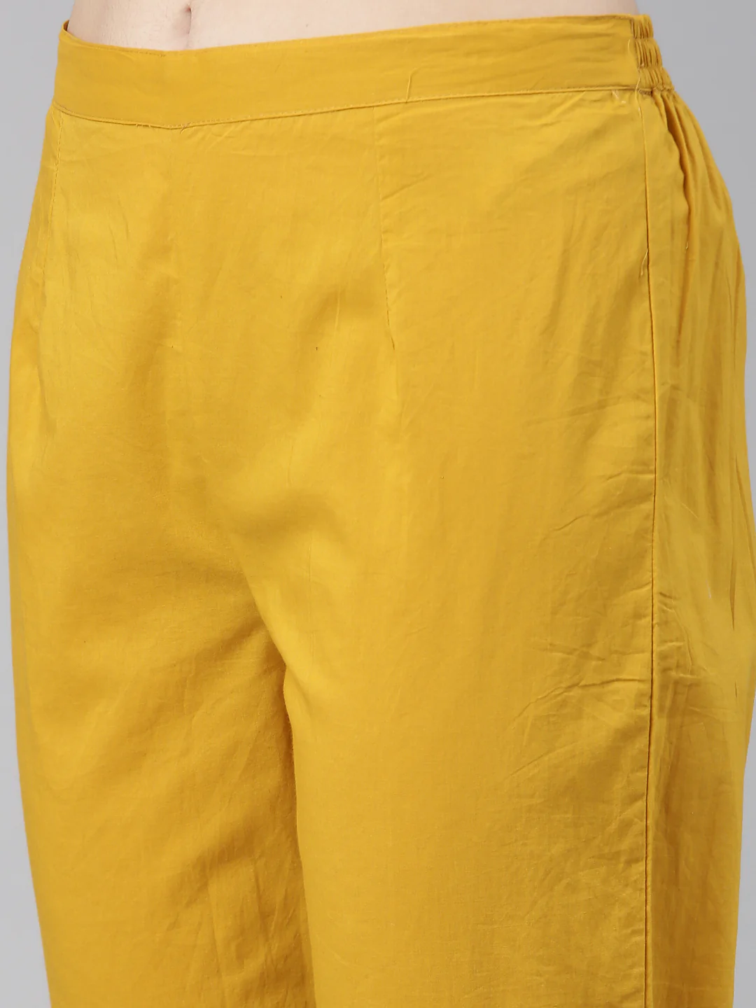 Neerus Mustard Pleated Straight Printed Readymade suits - Image 6